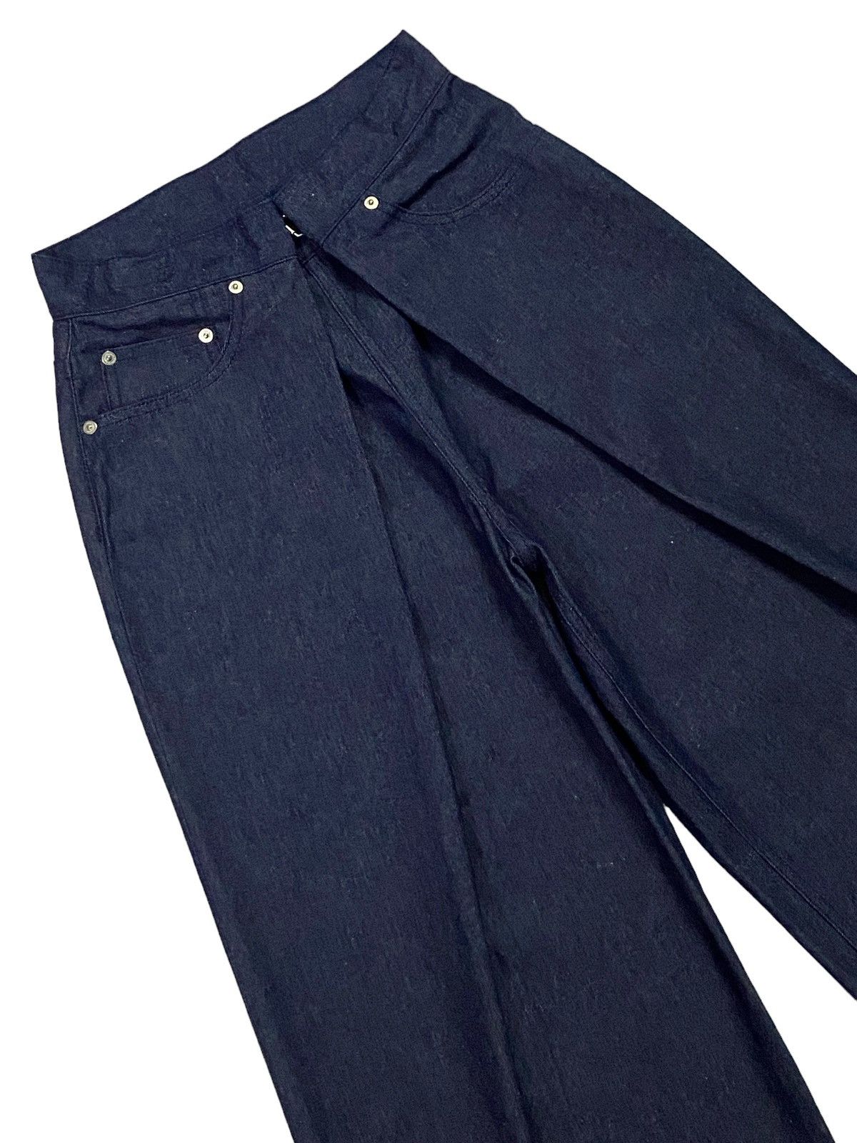 JOHN LAWRENCE SULLIVAN × Japanese Brand John Lawrence Sullivan Rigid Denim Wide Pants Size 25" / US 0 / IT 36 - 19 Thumbnail
