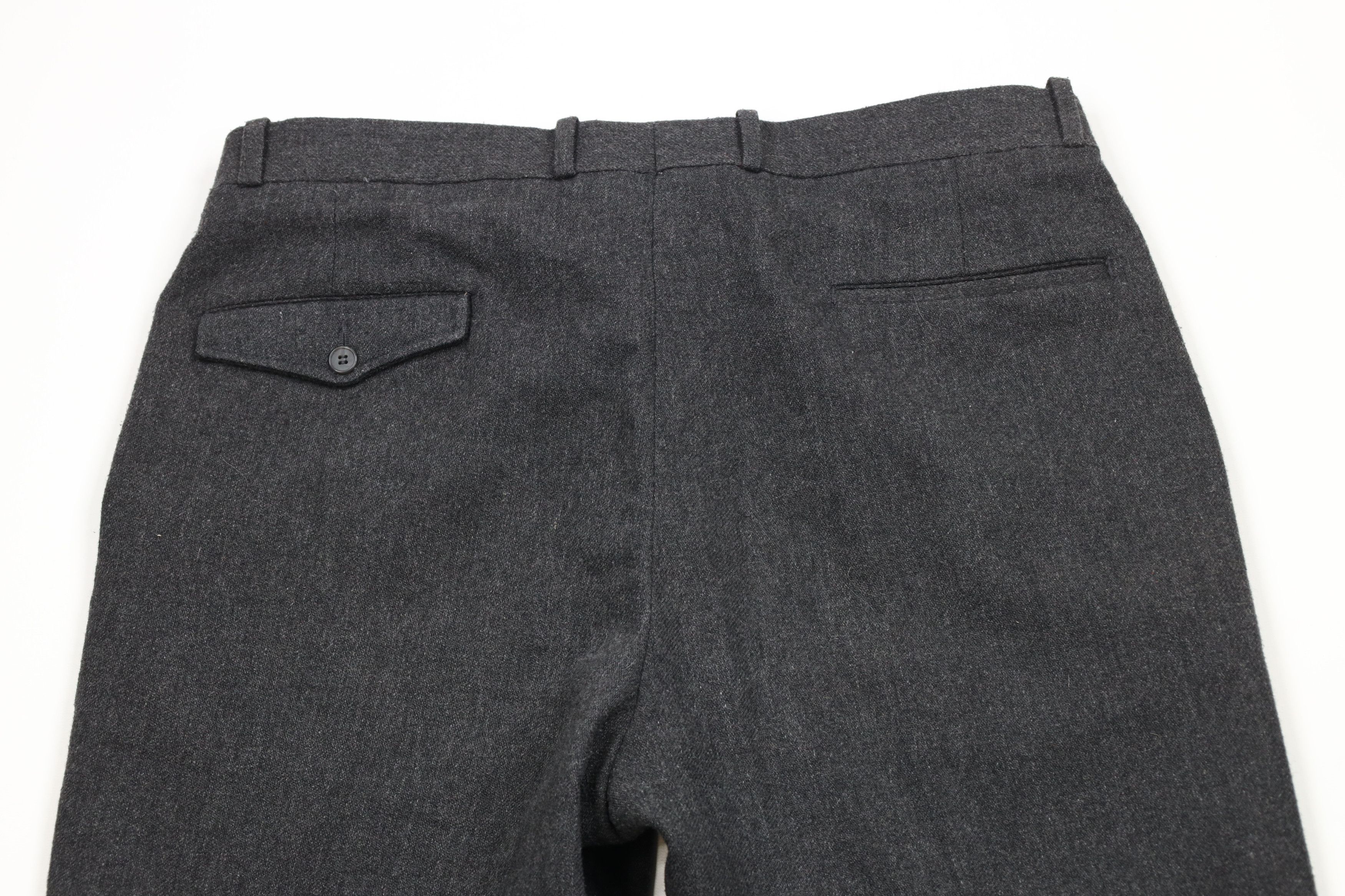 Vintage Vintage 70s Streetwear Flared Wide Leg Chino Pants Dark Gray Size US 34 / EU 50 - 11 Thumbnail