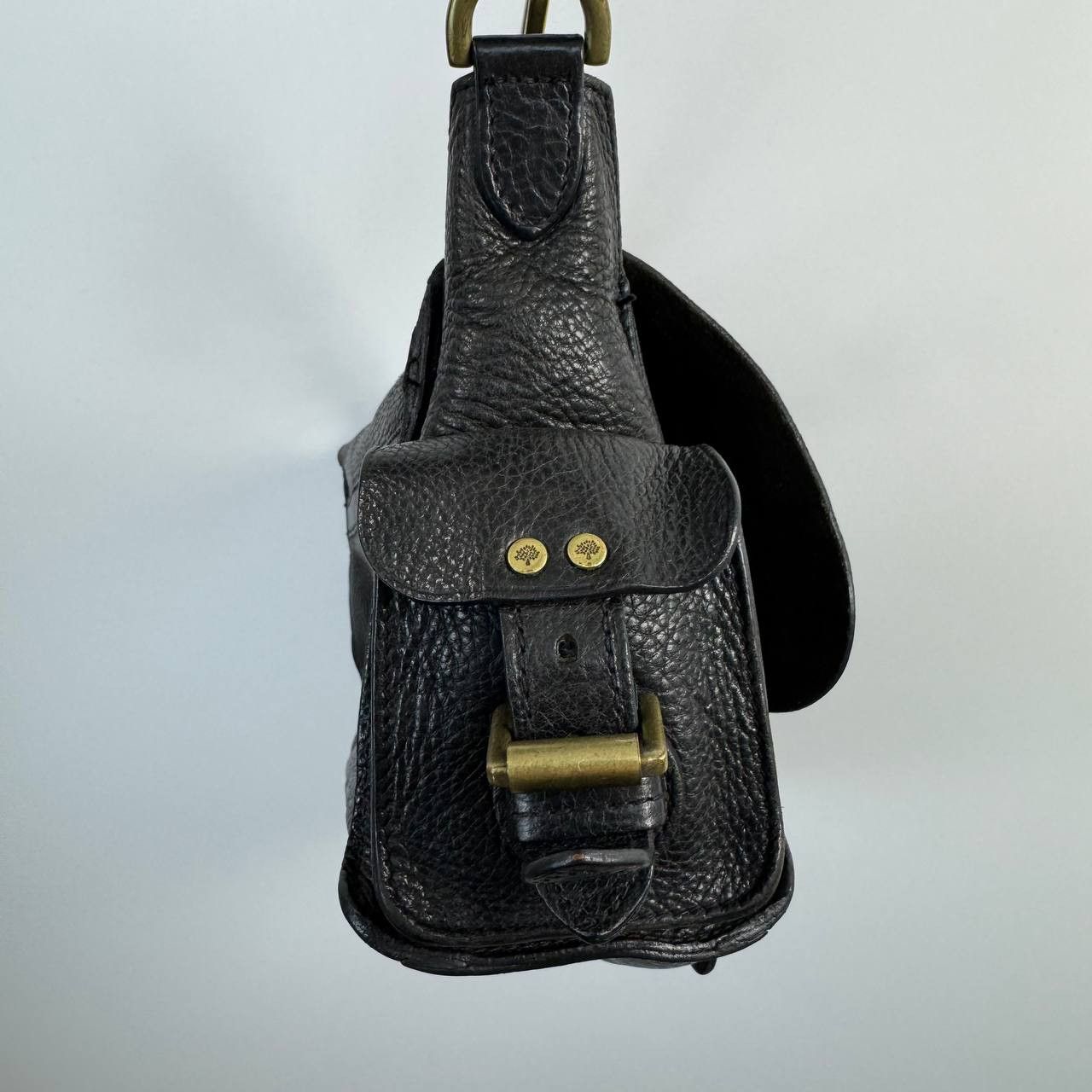 Mulberry Mulberry Leather Shoulder Bag Black Brass Buckle Womens Size ONE SIZE - 4 Thumbnail