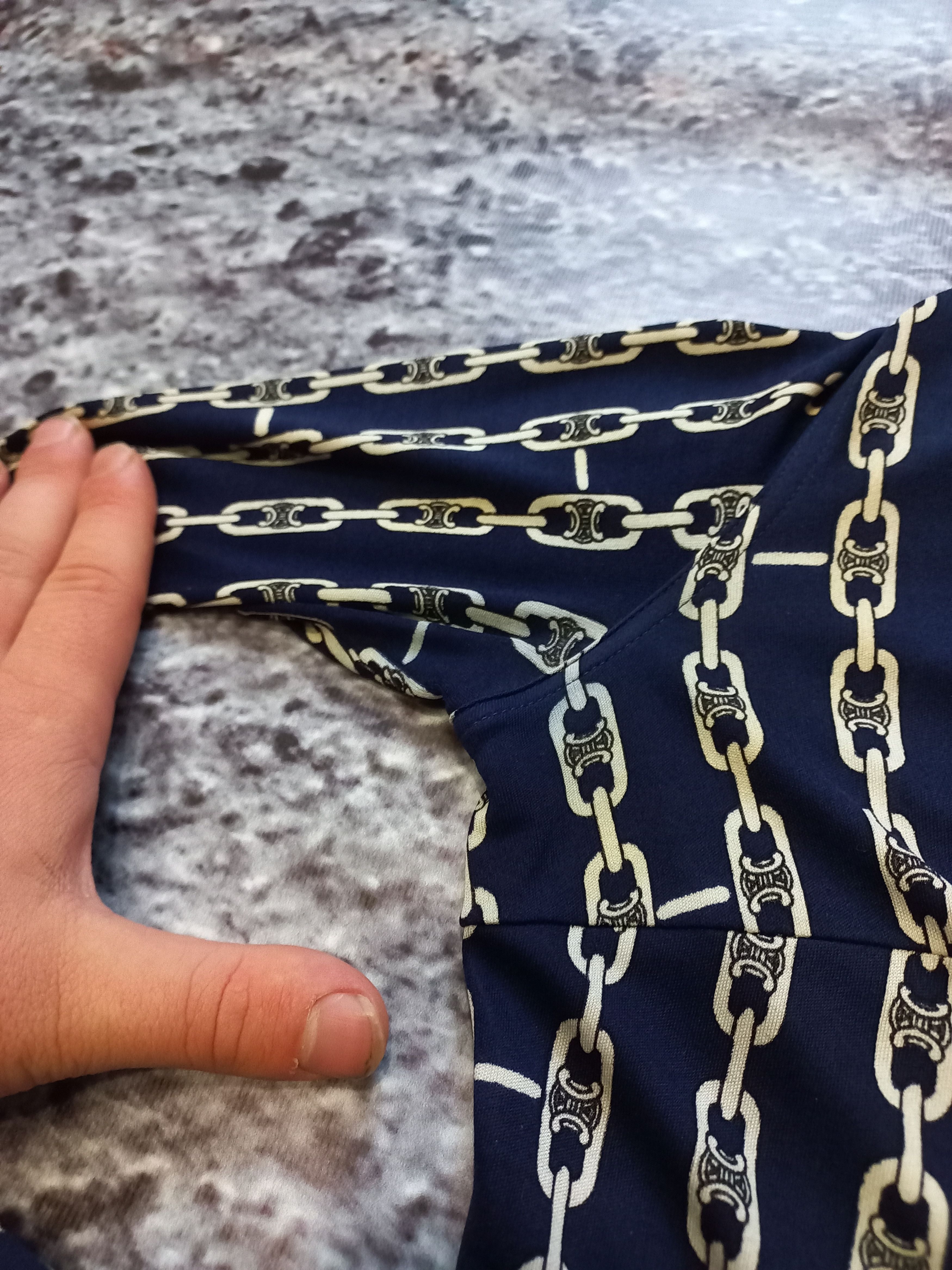 Celine × Vintage Shirt Celine Blue Womens, Pure Shilk 100 Size L / US 10 / IT 46 - 5 Thumbnail