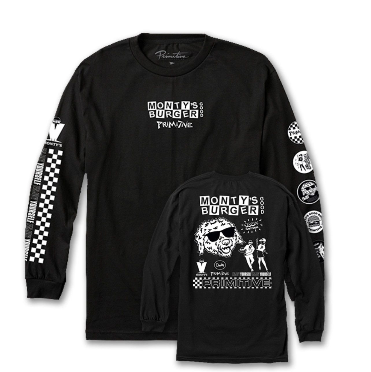Primitive Primitive Skateboarding X Monty's Good Burger L/S T-Shirt Size US XXL / EU 58 / 5 - 1 Thumbnail