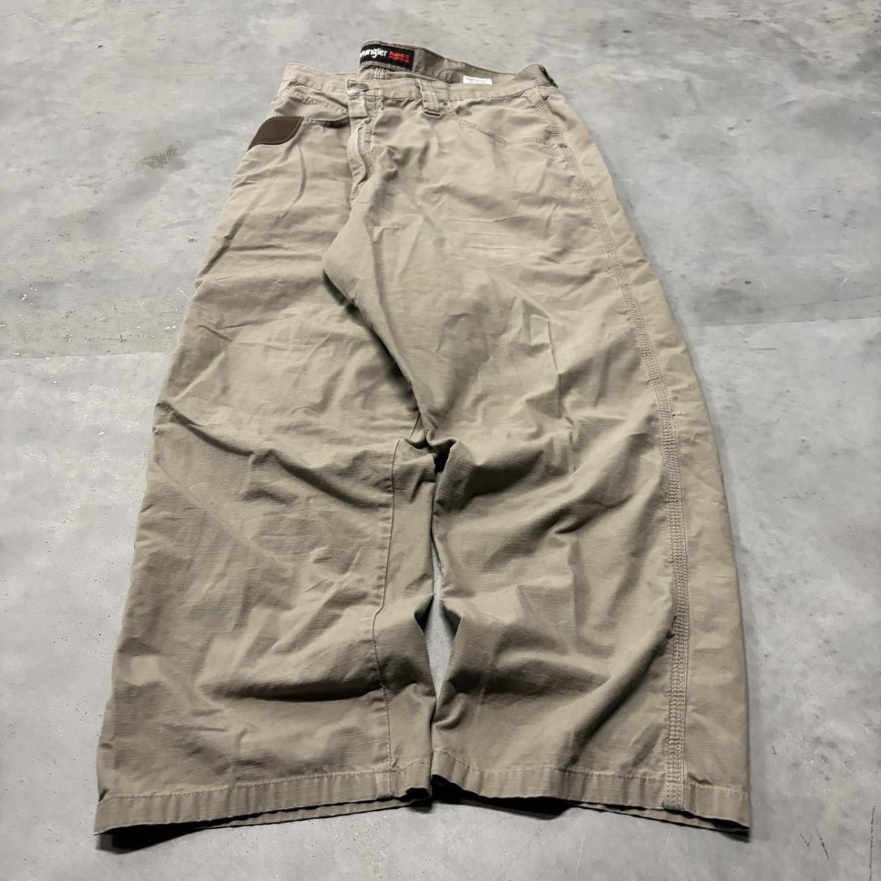 Japanese Brand × Vintage Crazy Vintage Y2K/2000s Baggy Khaki Tan Skater Workwear Pants! Size US 40 / EU 56 - 3 Thumbnail