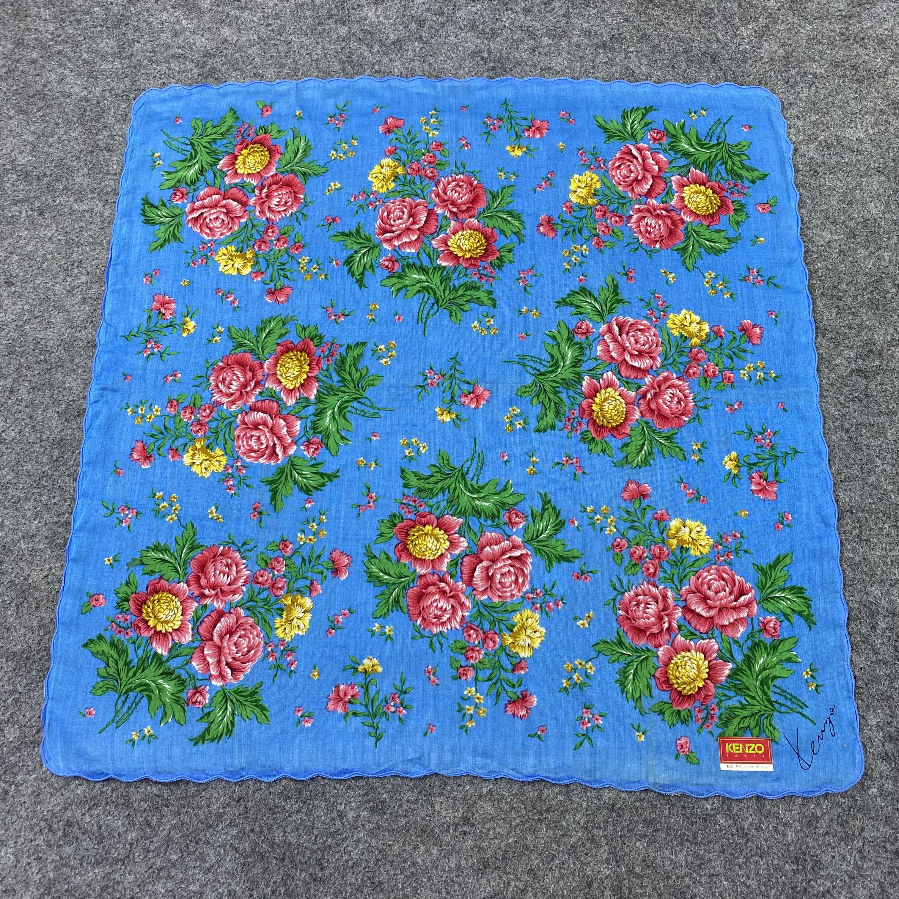 Kenzo × Vintage Kenzo Handkerchief / Bandana / Neckerchief-B1365 Size ONE SIZE - 3 Thumbnail