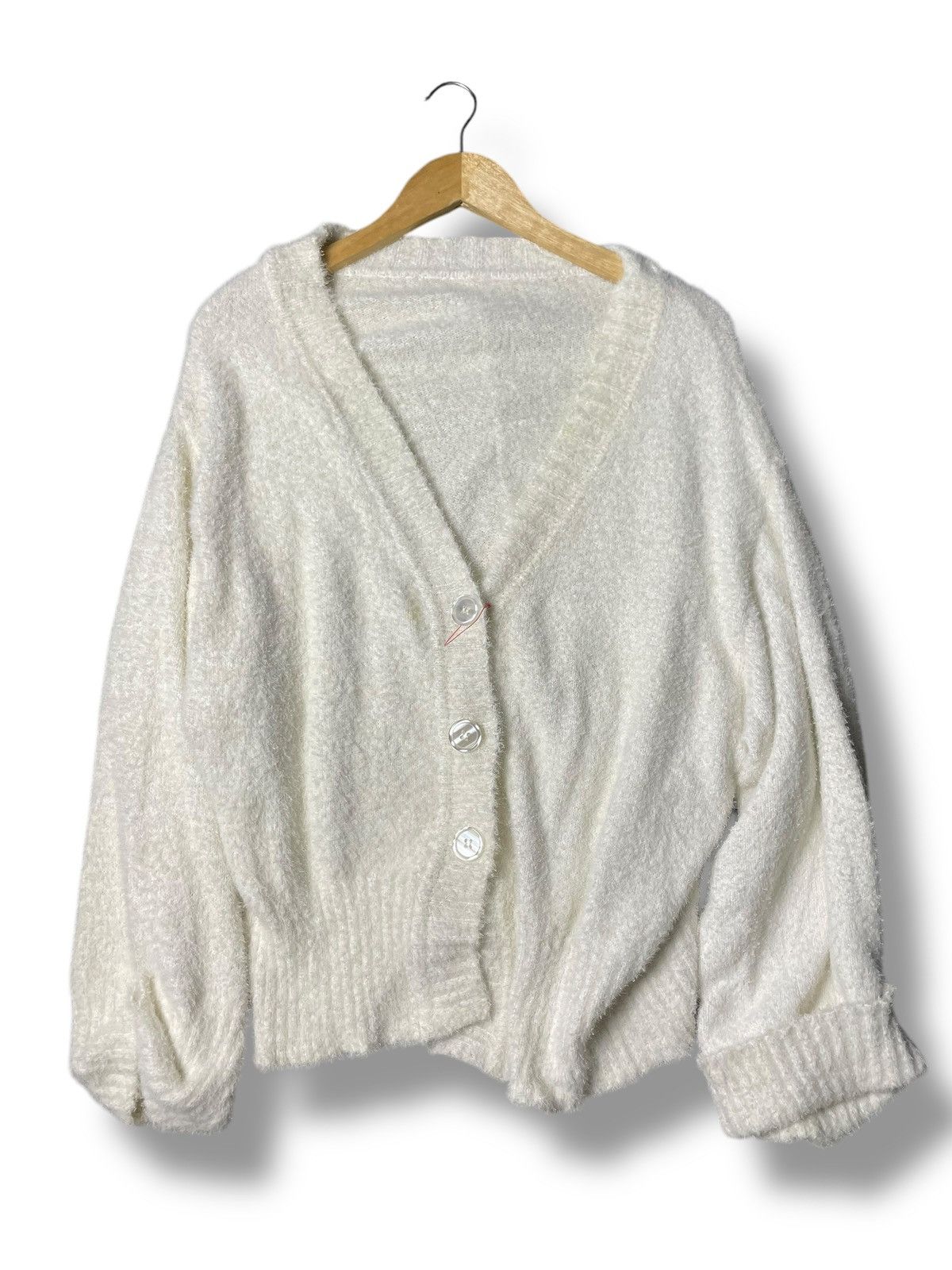 Japanese Brand × Vintage VISAGE Brand Wool Knit Cosy Cardigan (96) Size L / US 10 / IT 46 - 1 Thumbnail