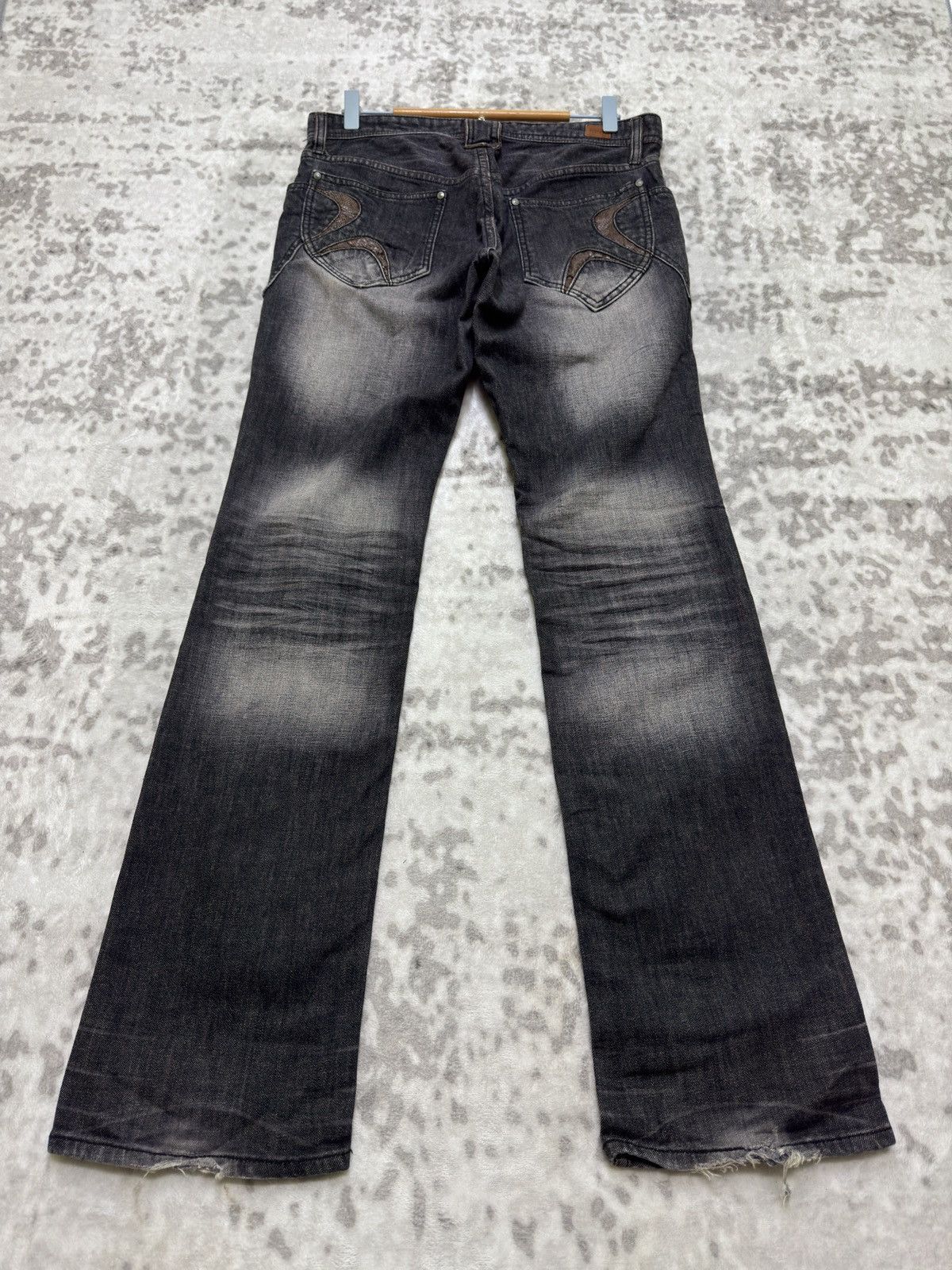 Nicole Club Vintage Nicole Club For Men Snake Pattern Flared Denim Jeans Size US 31 - 2 Thumbnail