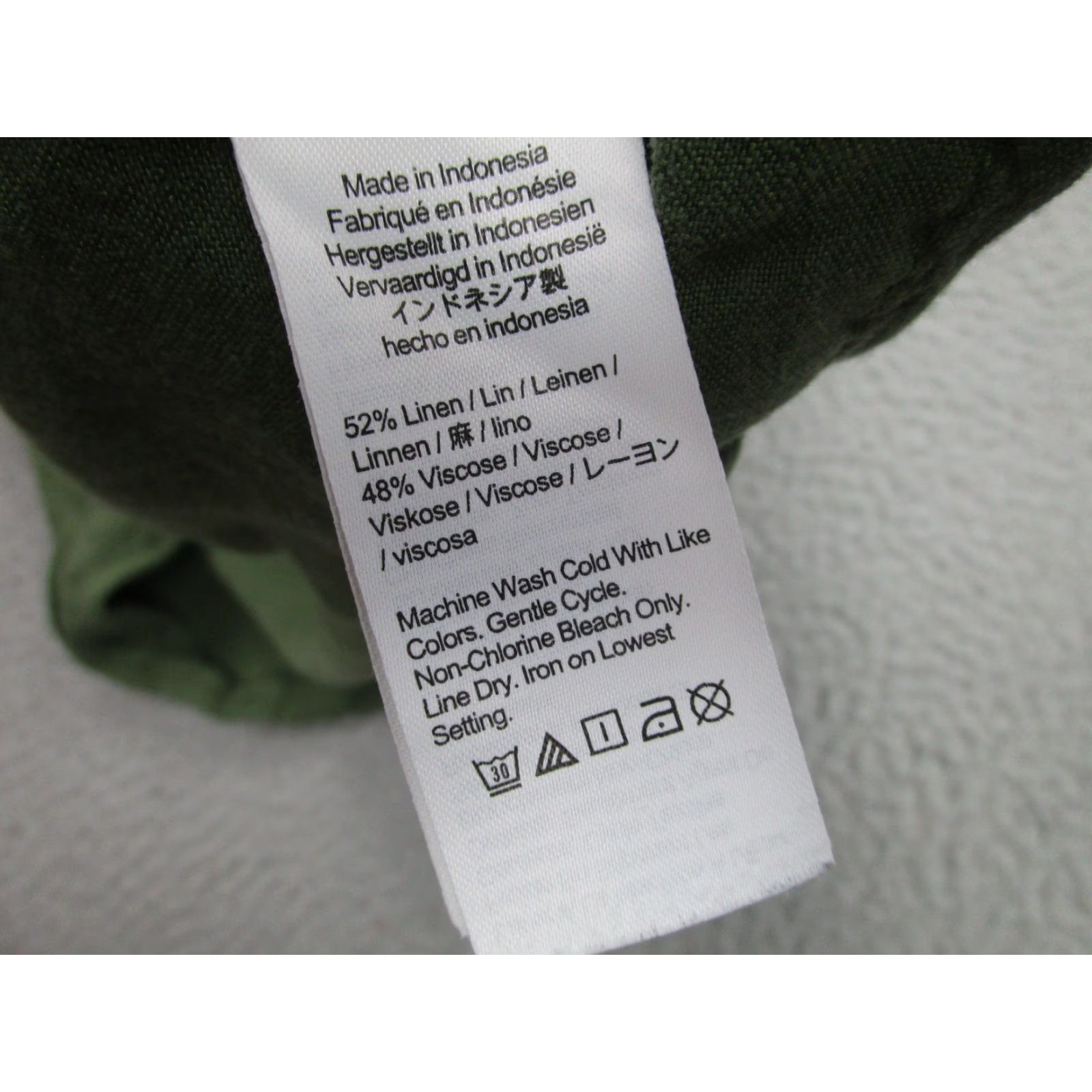 Madewell Madewell Skirt Womens XS Green Linen Button A-Line Elastic Waist Cottagecore Size 26" / US 2 / IT 38 - 7 Thumbnail