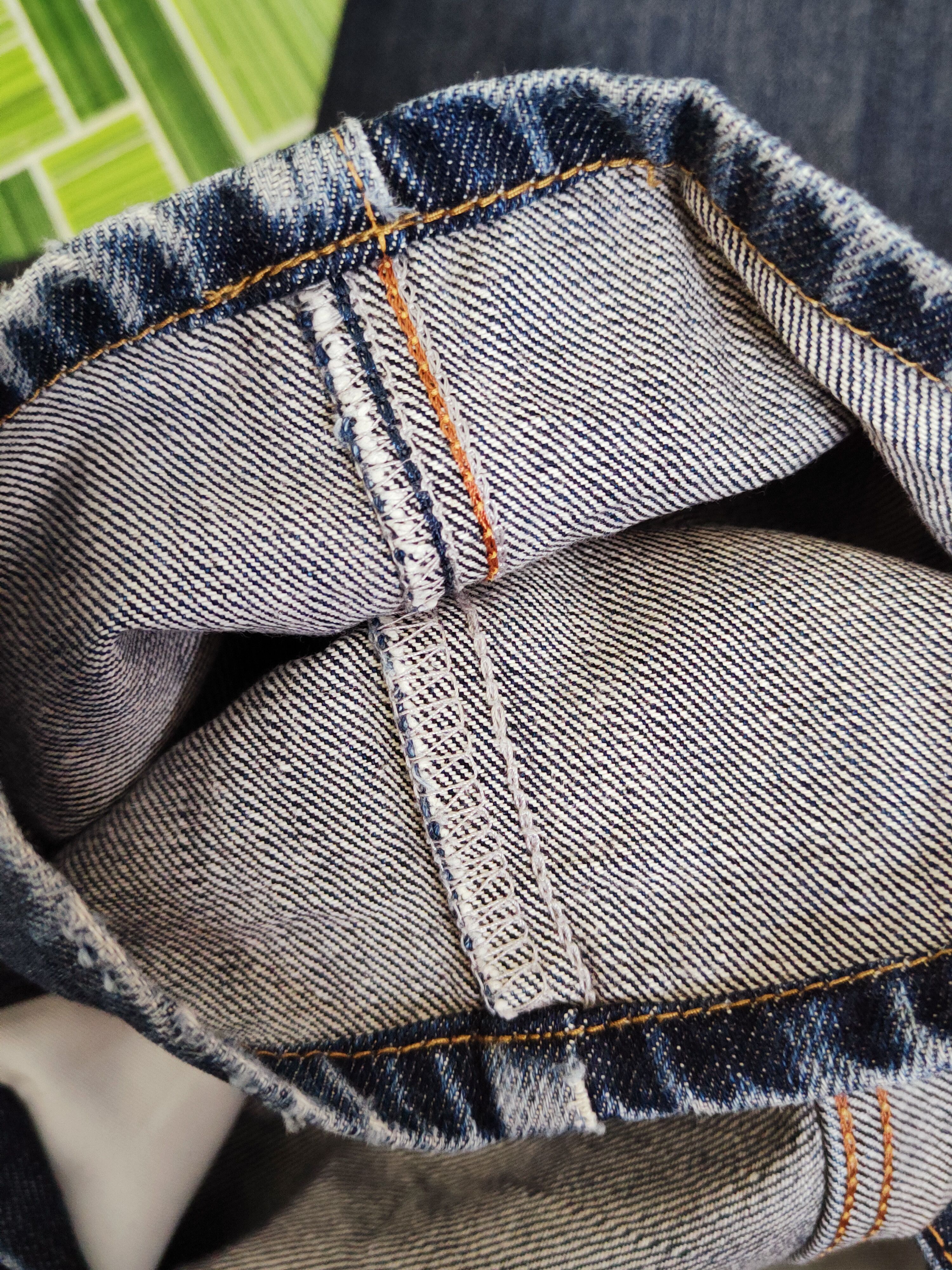 Edwin Edwin Dark Blue Distressed Ripped Jeans #S2683 Size US 31 - 14 Thumbnail