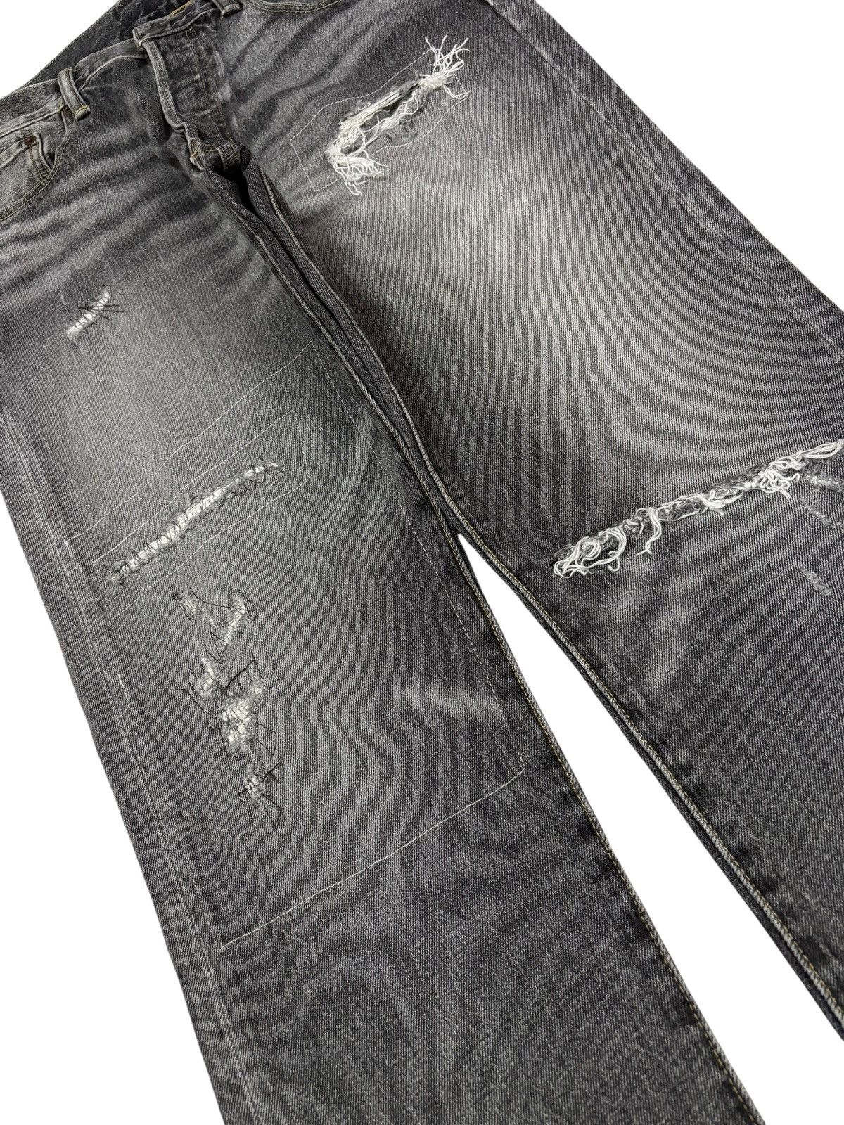 Levi's Vtg Y2k Levis 501 Distressed Jeans Size US 34 / EU 50 - 3 Thumbnail
