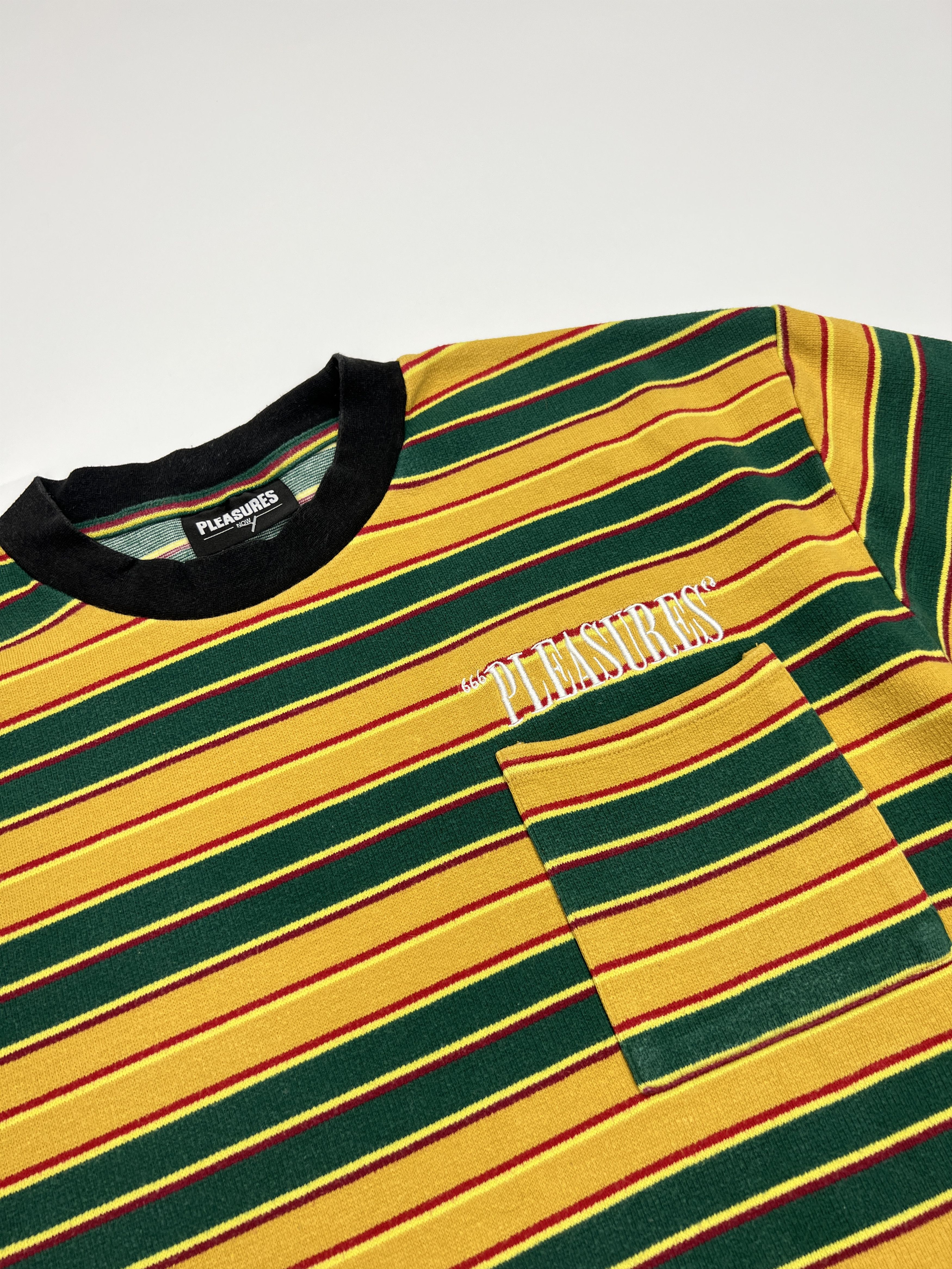 Pleasures Pleasures Now Neavy Cotton T-Shirt Striped Pocket Logo Size US L / EU 52-54 / 3 - 3 Thumbnail