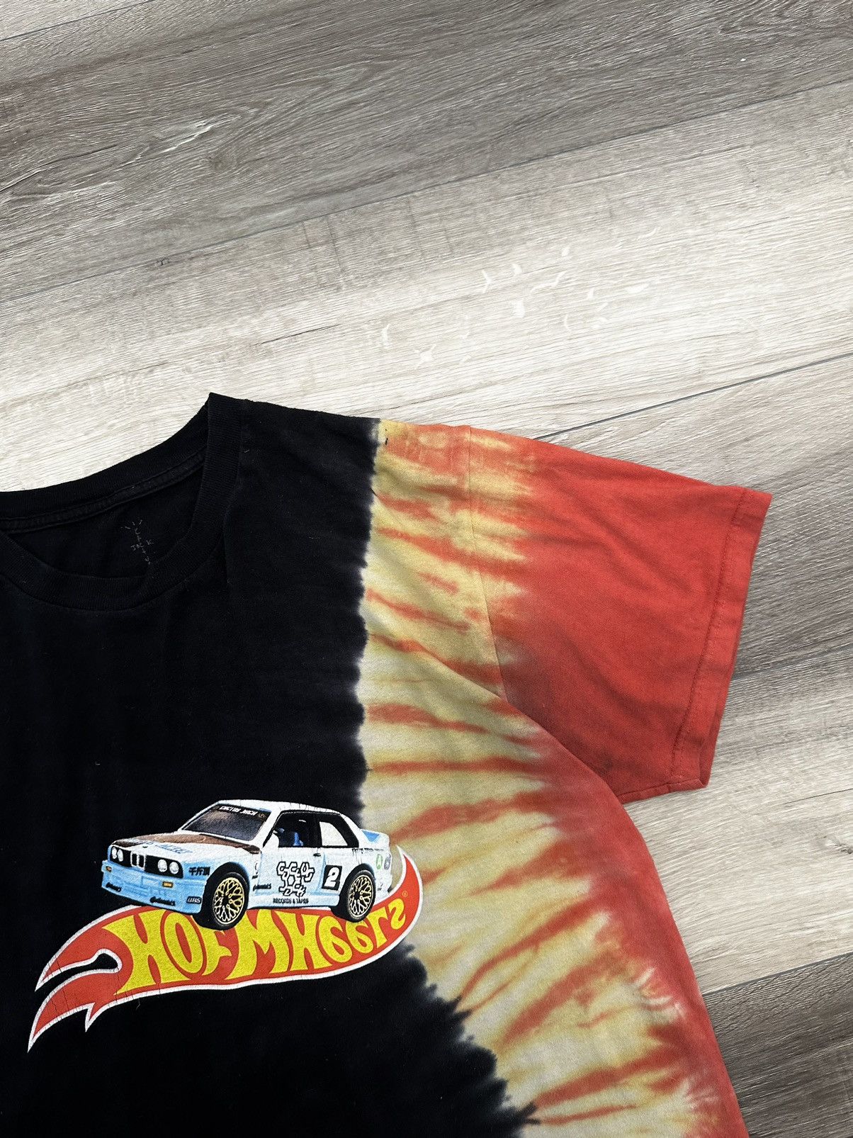 Travis Scott Cactus Jack Hot Wheels BMW M3 Tie Dye Flame Tee