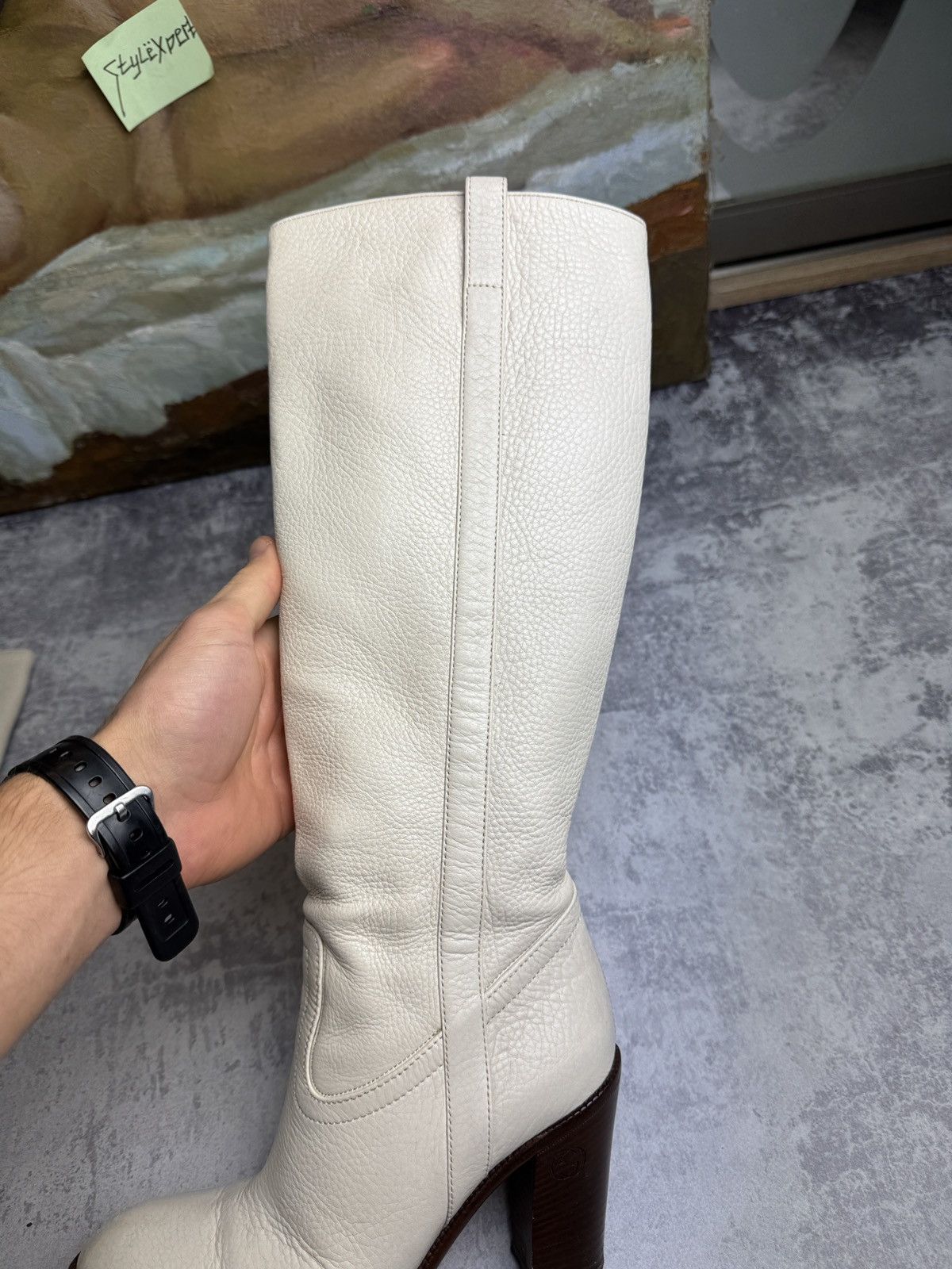 Gucci Gucci Designer Rare Cowboys Leather High Vintage Heels Boots Size US 6 / IT 36 - 9 Thumbnail