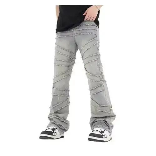 Japanese Brand × Jean Men Embroidery Stacked Jeans, Flared Women Size US 28 / EU 44 - 3 Thumbnail