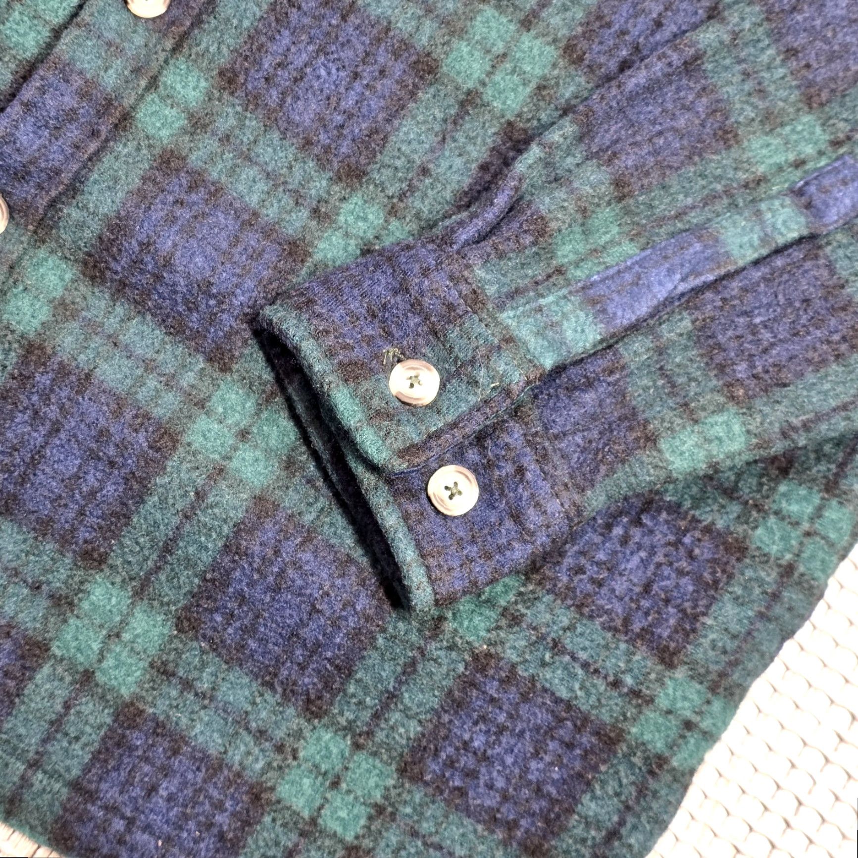 Vintage Telluride Shirt Men L Green Plaid Shacket Soft Pocket Flannel Shirt Jacket Size US L / EU 52-54 / 3 - 6 Thumbnail