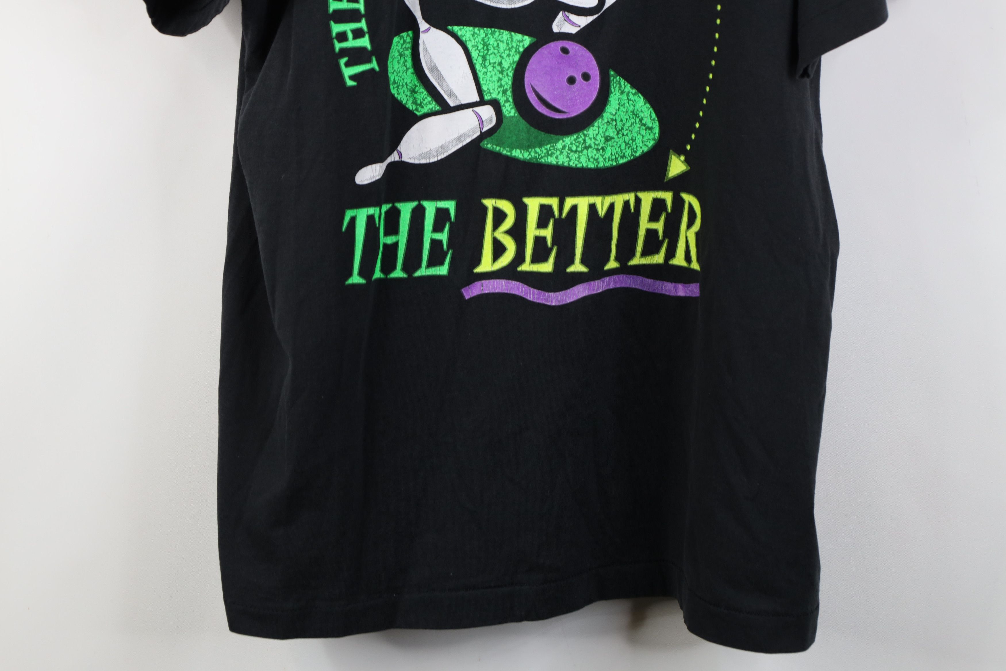 Vintage Vintage 90s Plaza Lanes Bowling Alley Staff T-Shirt Black Size US XL / EU 56 / 4 - 3 Thumbnail