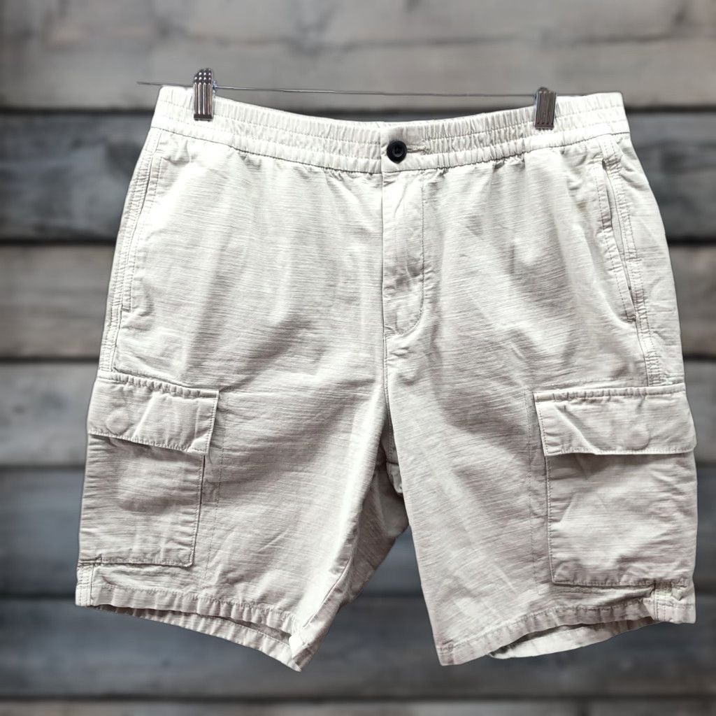 Everlane Everlane Cargo Shorts Mens M Mint Green 8'' Inseam Organic Cotton Linen Pull On Eight Size US 31 - 1 Thumbnail