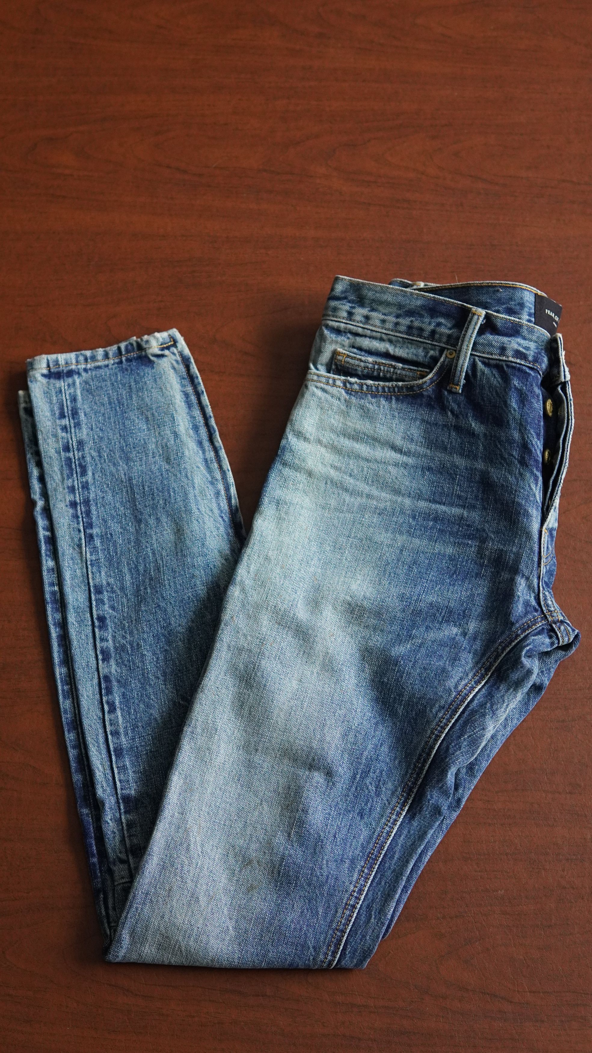 【FEAR OF GOD】16AW crushed skinny jeans FEAR OF GOD Skinny Fit Distressed Denim with Ankle Zippers
