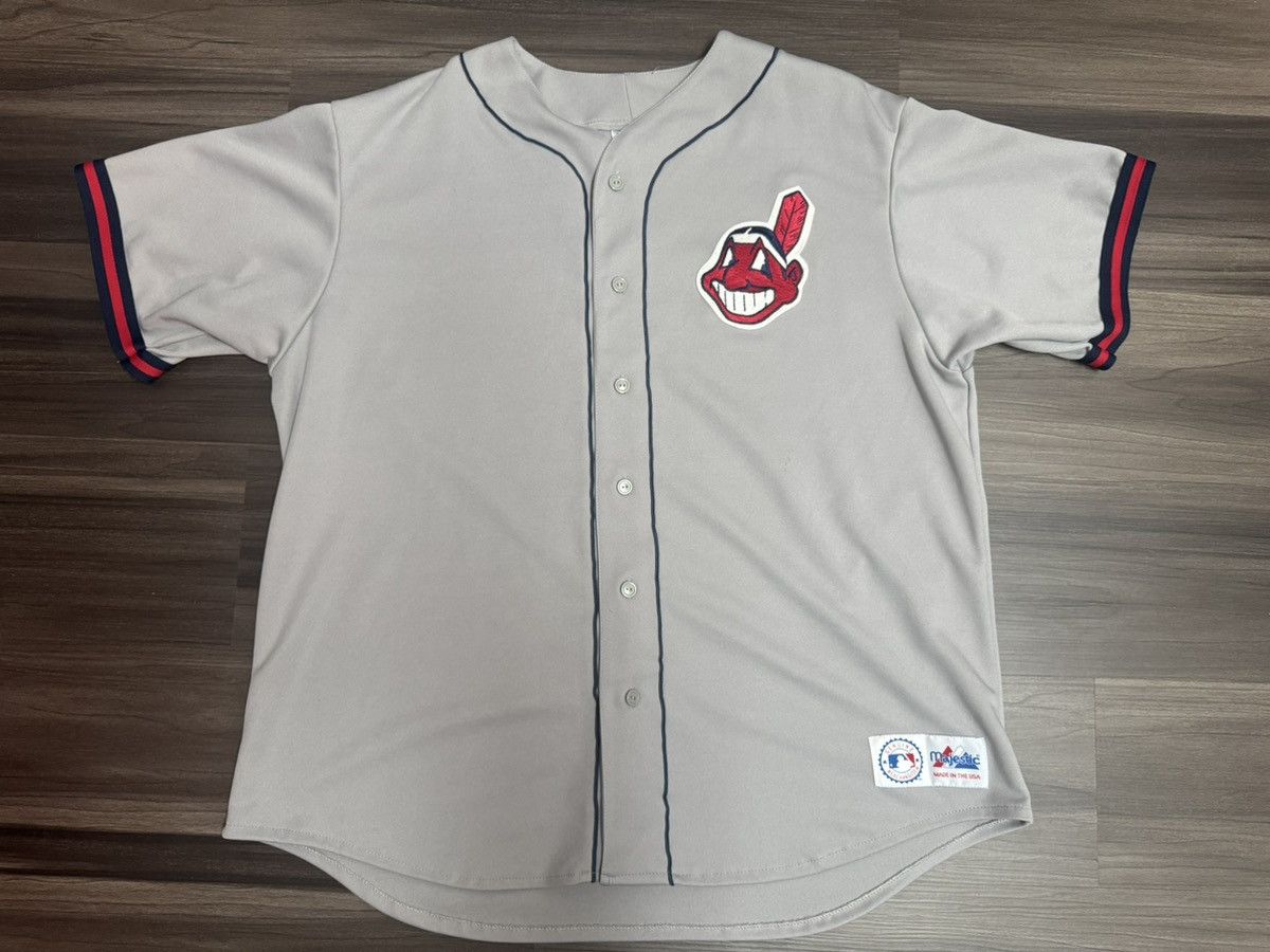 Majestic Vintage Cleveland Indians MLB Genuine Merchandise Jersey Size US XL / EU 56 / 4 - 1 Thumbnail