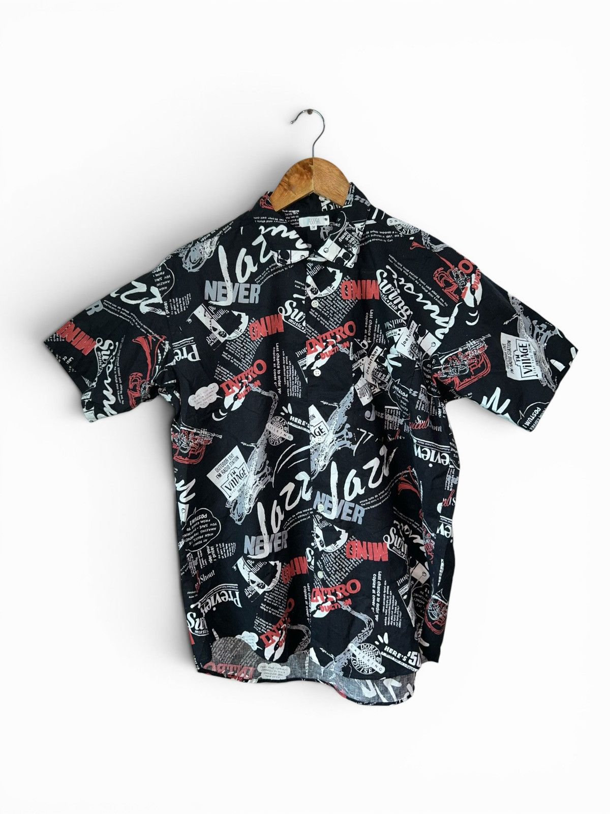 Japanese Brand 90s ASSSA Jazz Motif All Over Print Shirt Size US M / EU 48-50 / 2 - 2 Thumbnail
