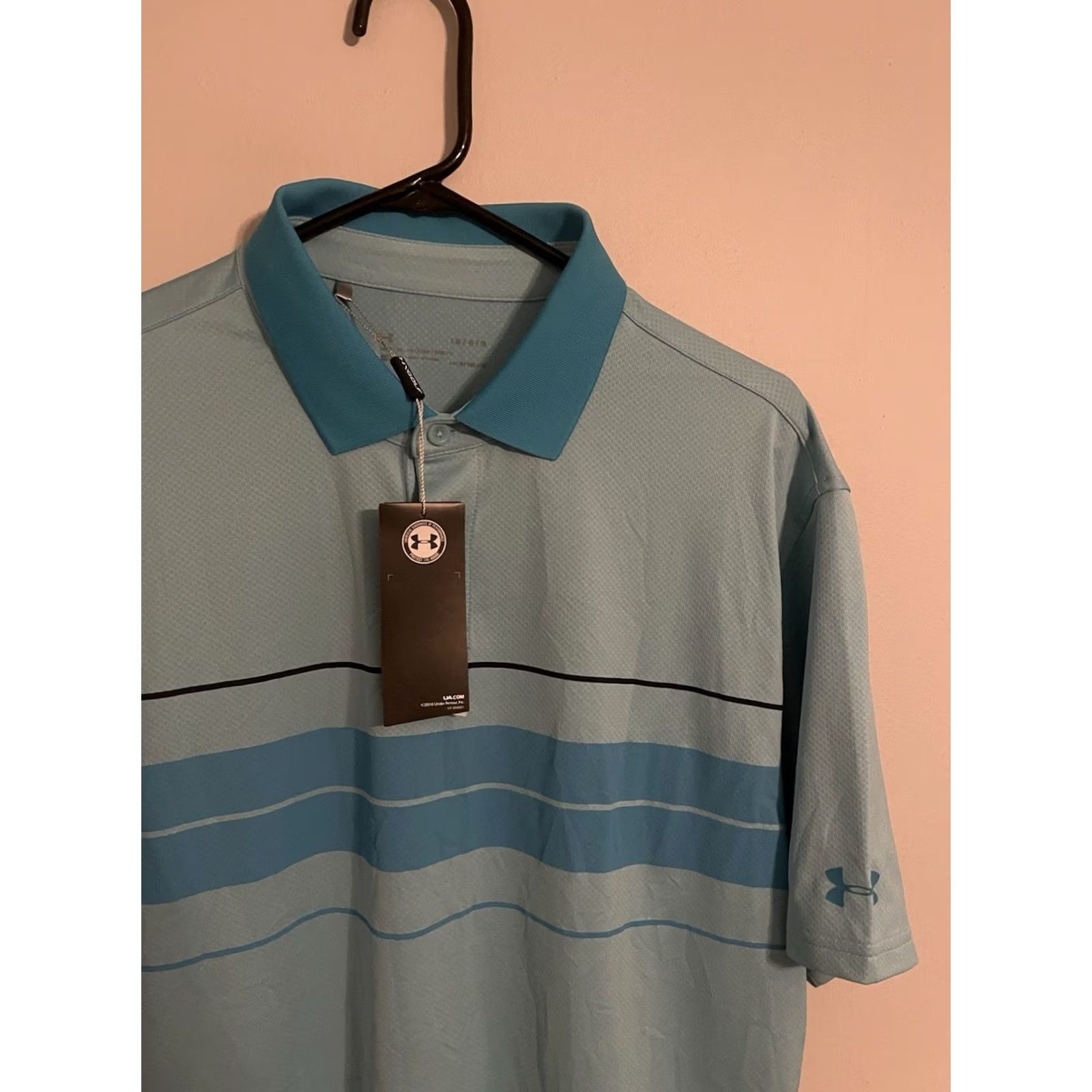 Under Armour Under Armour Golf Polo Shirt HeatGear Blue Aqua UM0840 Men's Large Size US L / EU 52-54 / 3 - 2 Thumbnail