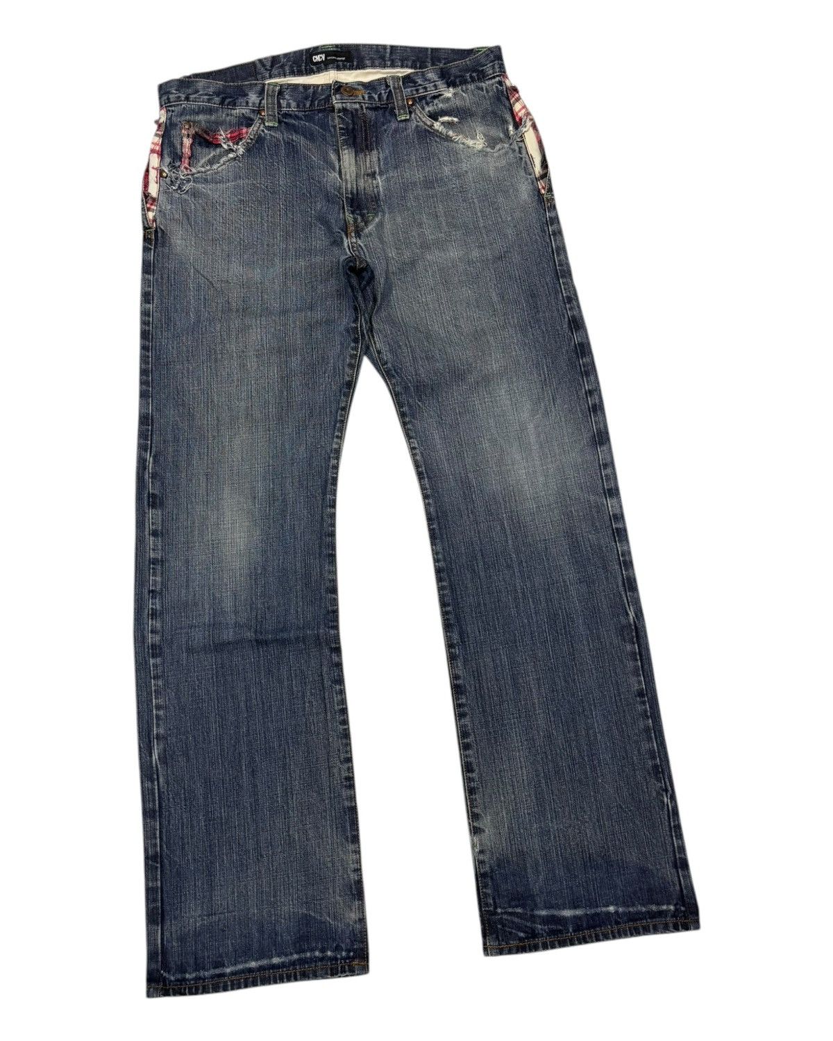 Hysteric Glamour 🔥Double Waist CNCV Concave Attempt DISTRESS THRASHED JEANS Size US 34 / EU 50 - 5 Thumbnail