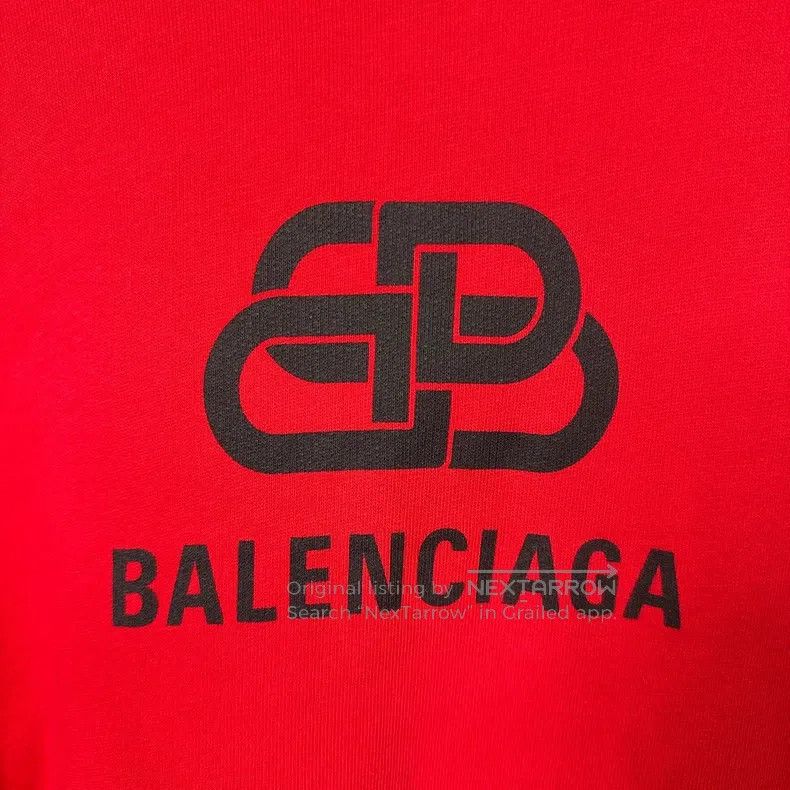 Balenciaga Balenciaga Red double lock button logo print hooded sweats Size US M / EU 48-50 / 2 - 3 Thumbnail