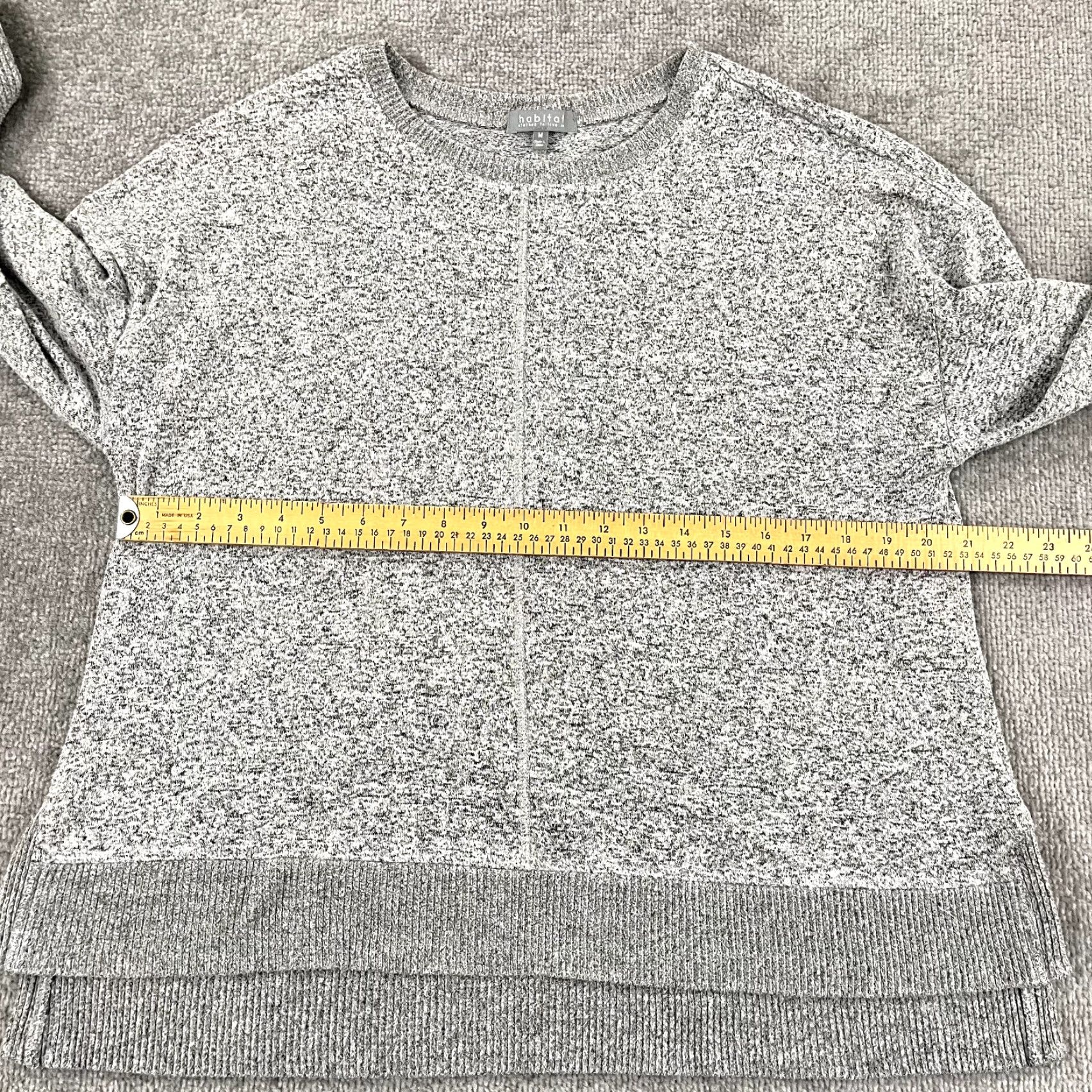 Habitat HABITAT Clothes To Live Sweater Womens Medium Gray Super Soft Fleece Pullover Size M / US 6-8 / IT 42-44 - 4 Thumbnail