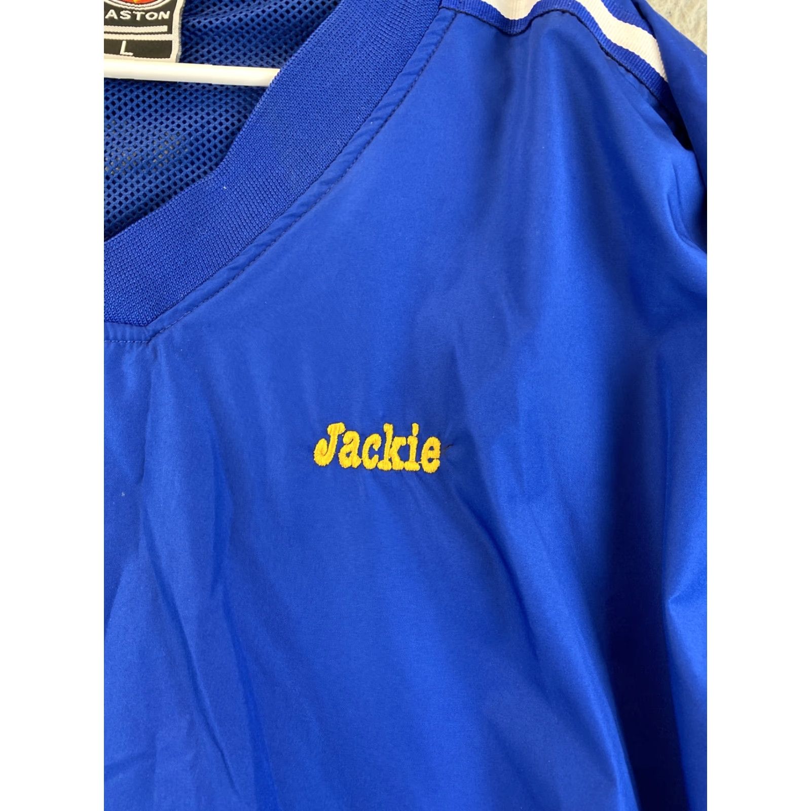 Vintage VINTAGE Easton Jacket Windbreaker L Men Blue Pullover V-Neck Logo 89-53 Mens Size US L / EU 52-54 / 3 - 4 Thumbnail