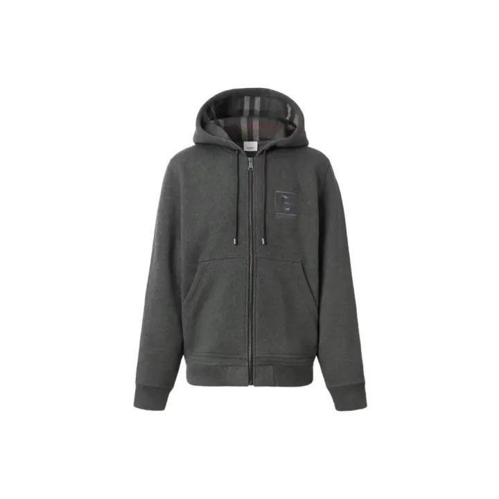 Burberry Burberry Burberry Gray Logo Embroidered Hoodie-2507 Size US L / EU 52-54 / 3 - 1 Thumbnail