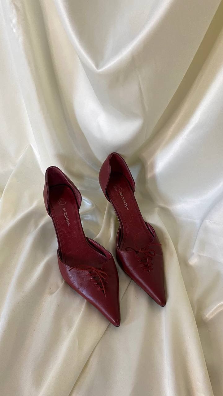 Vintage Vintage burgundy kitten heels Size US 8 / IT 38 - 5 Thumbnail