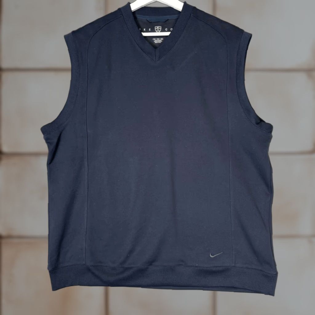 Nike Nike Golf Vest Jacket Men XL Dri-Fit Blue Heavy Knit Quilted Outdoors Athletic Vest Size US XL / EU 56 / 4 - 1 Thumbnail