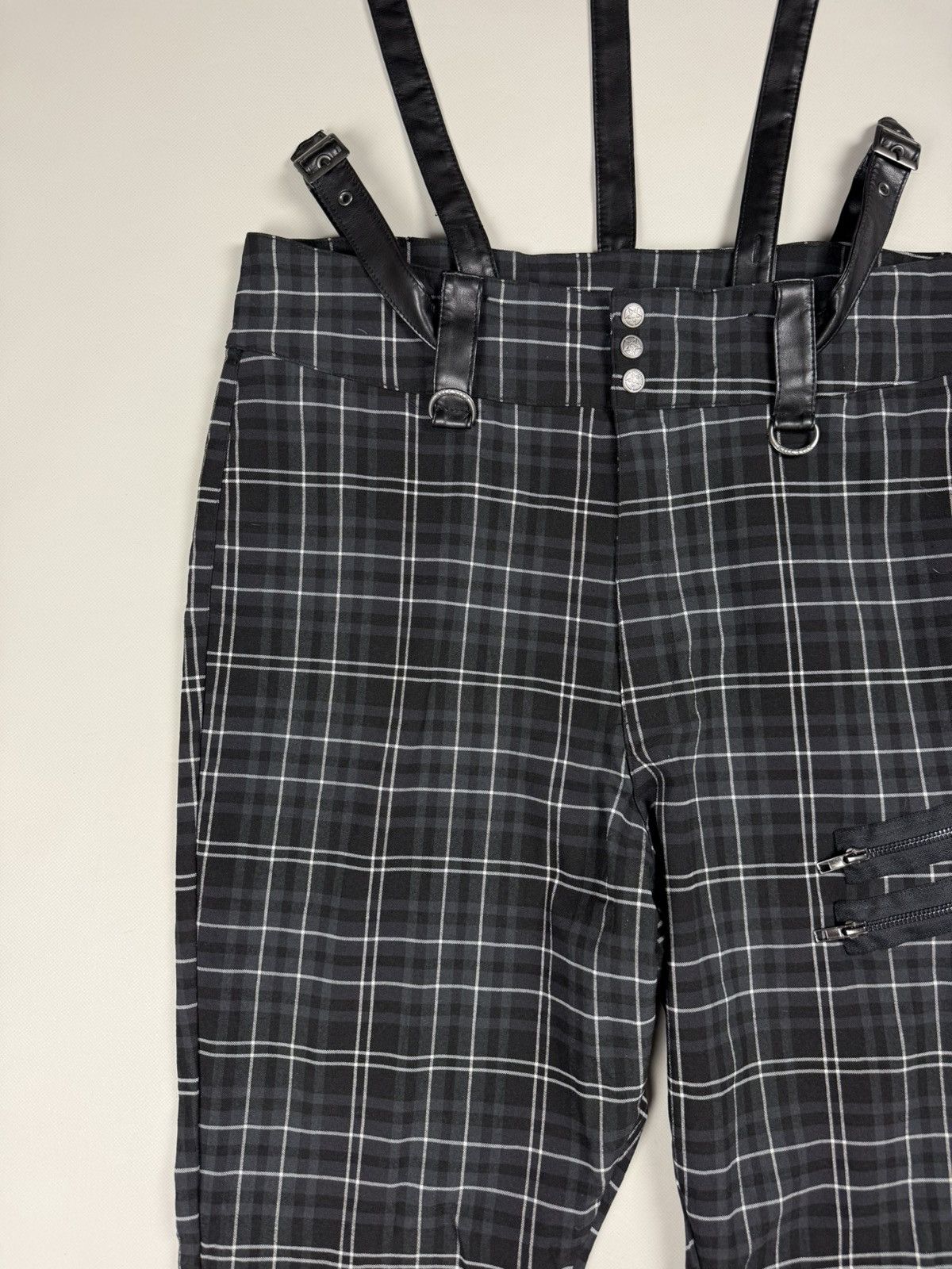 Killstar Killstar Ladies Gothic Plaid Pants Overall Size 4XL Size 36" / US 14 / IT 50 - 10 Thumbnail