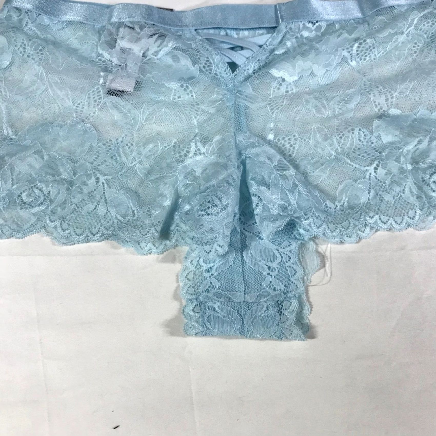 Torrid Torrid Curve Plus Size Cheeky Lace Panties Light Blue Floral Size 25" / US 0 / IT 36 - 7 Thumbnail