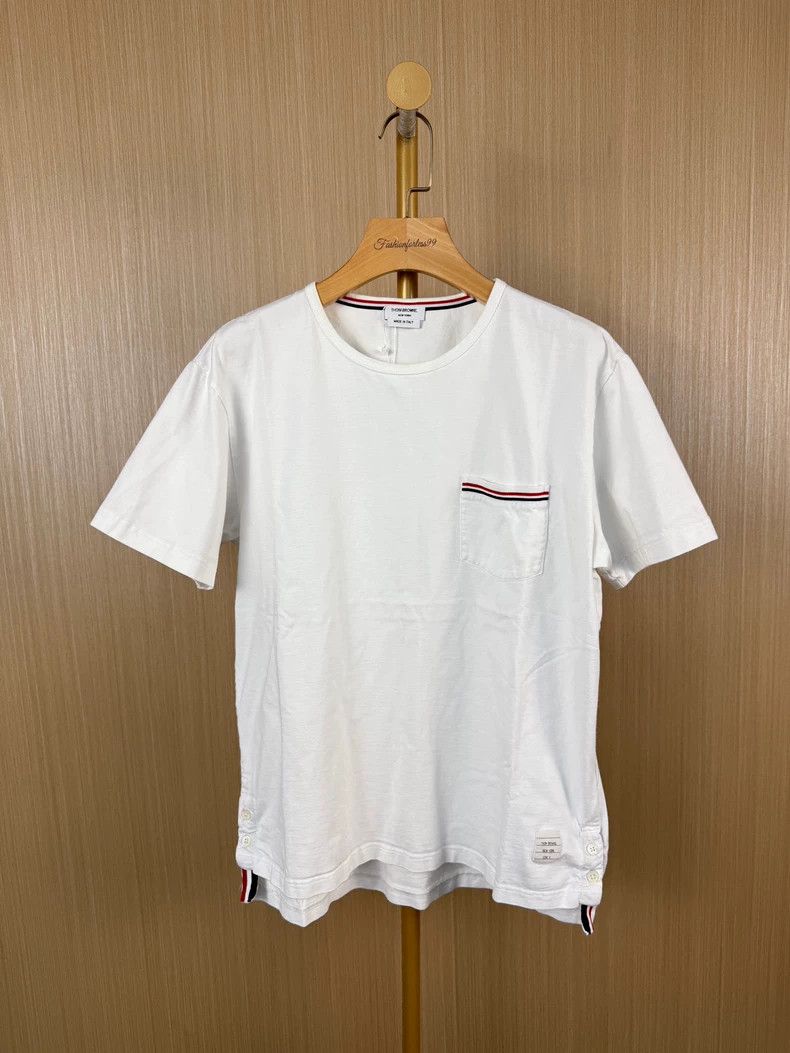 Thom Browne Thom Browne Classic white T-shirt Size US L / EU 52-54 / 3 - 1 Thumbnail