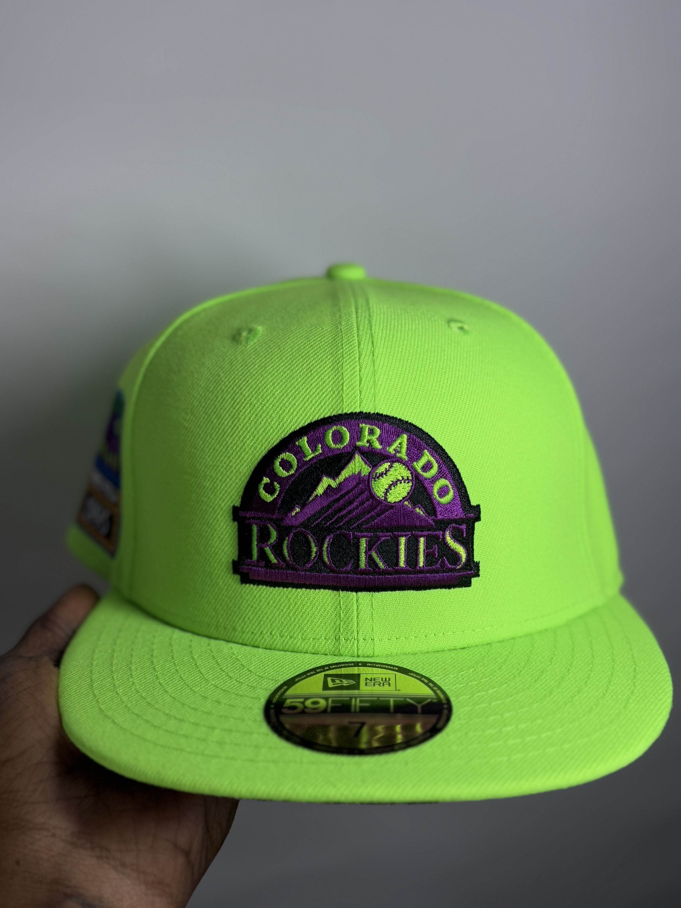 Hat Club × New Era COLORADO ROCKIES Coors Field 1995 Neon Laser Voly "7" Size ONE SIZE - 2 Thumbnail