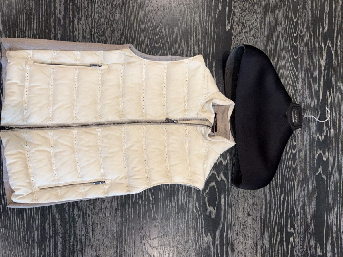 Ermenegildo Zegna Ermenegildo Zegna Suede Leather Sleeveless Vest Size S / US 4 / IT 40 - 2 Thumbnail