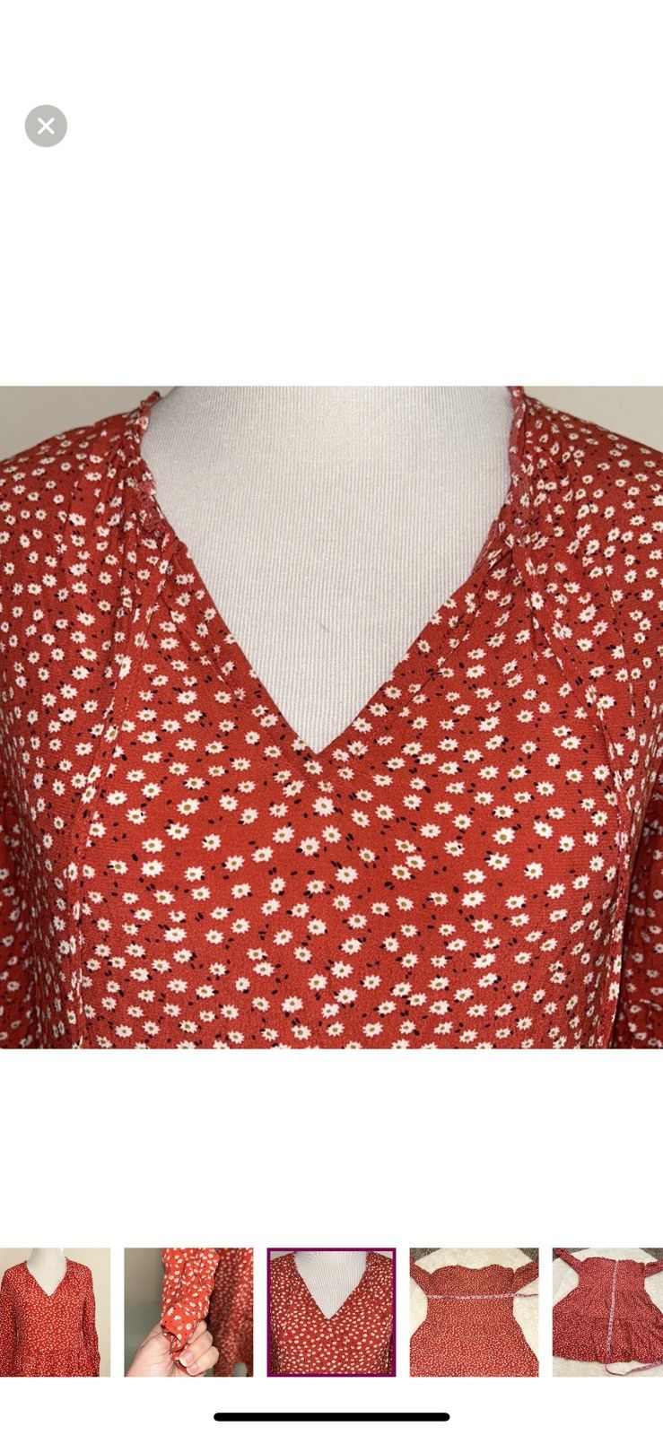 Rails Rails xxs everly carmine daisies mini dress Size XXS / US 00 / IT 34 - 2 Thumbnail