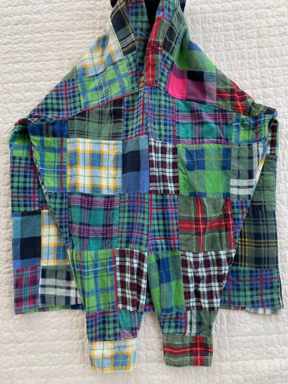 Japanese Brand Vintage 90s Studio Canal Patchwork Longsleeve Shirt Size US XL / EU 56 / 4 - 4 Thumbnail