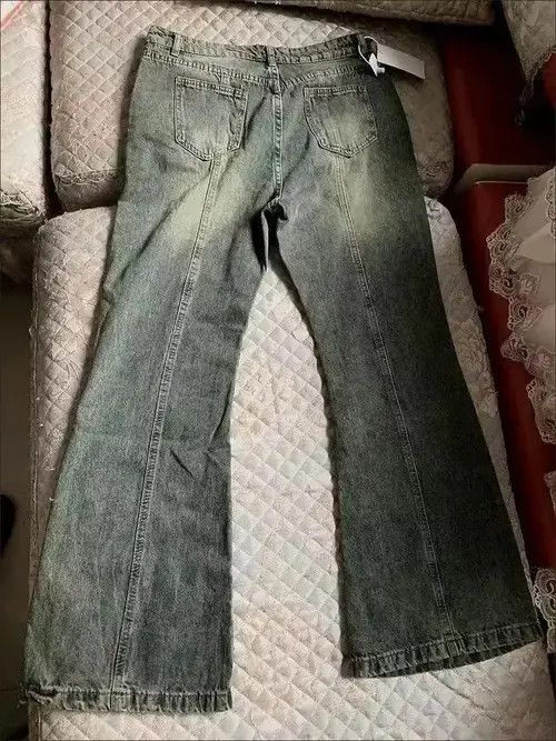 Designer washed jeans with print and flares Size US 30 / EU 46 - 4 Thumbnail