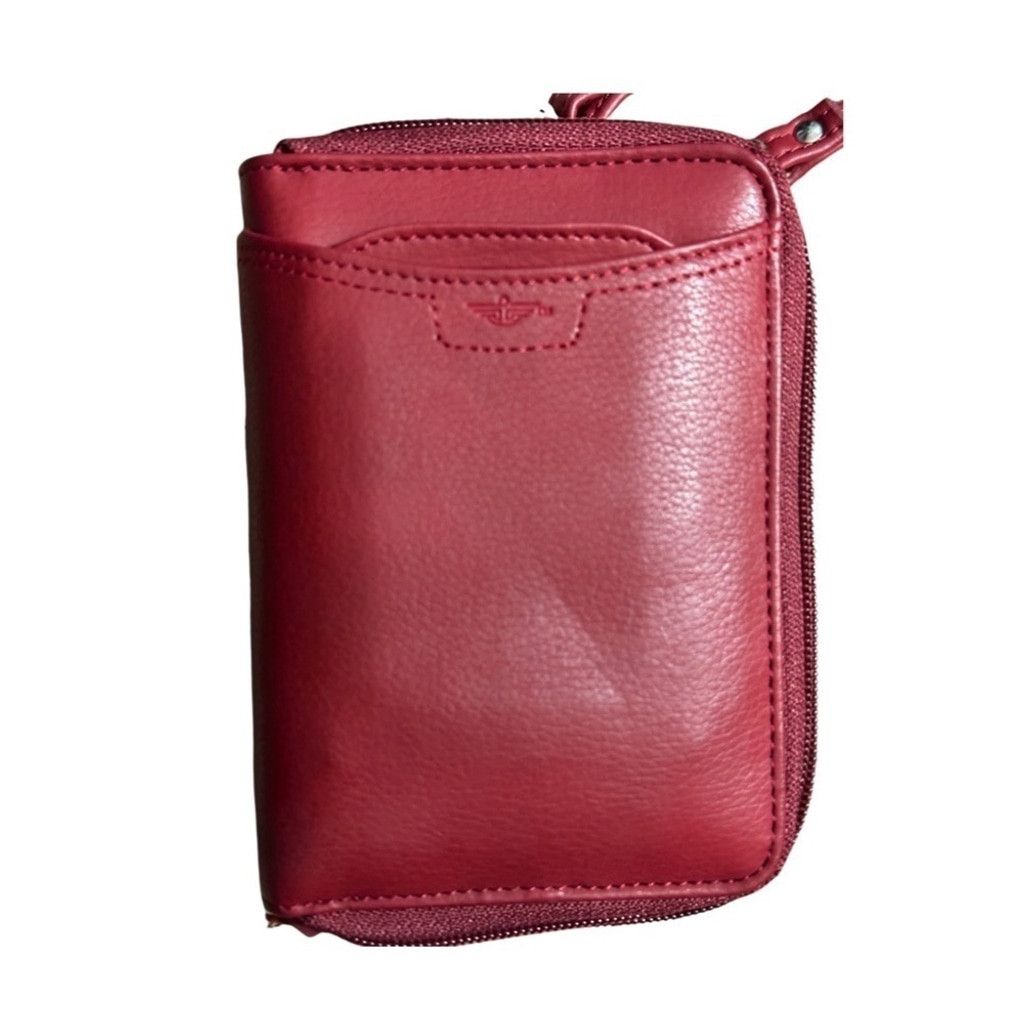 Dockers DOCKERS Genuine Leather Red Crossbody Bag. Size ONE SIZE - 4 Thumbnail