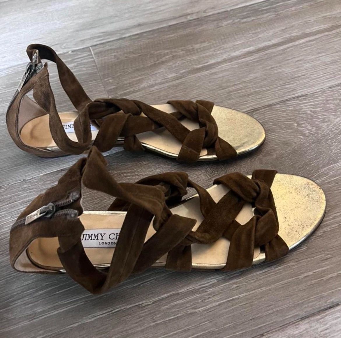 Jimmy Choo Jimmy Choo Flat Open-Toed Sandals Size US 9.5 / IT 39.5 - 1 Thumbnail