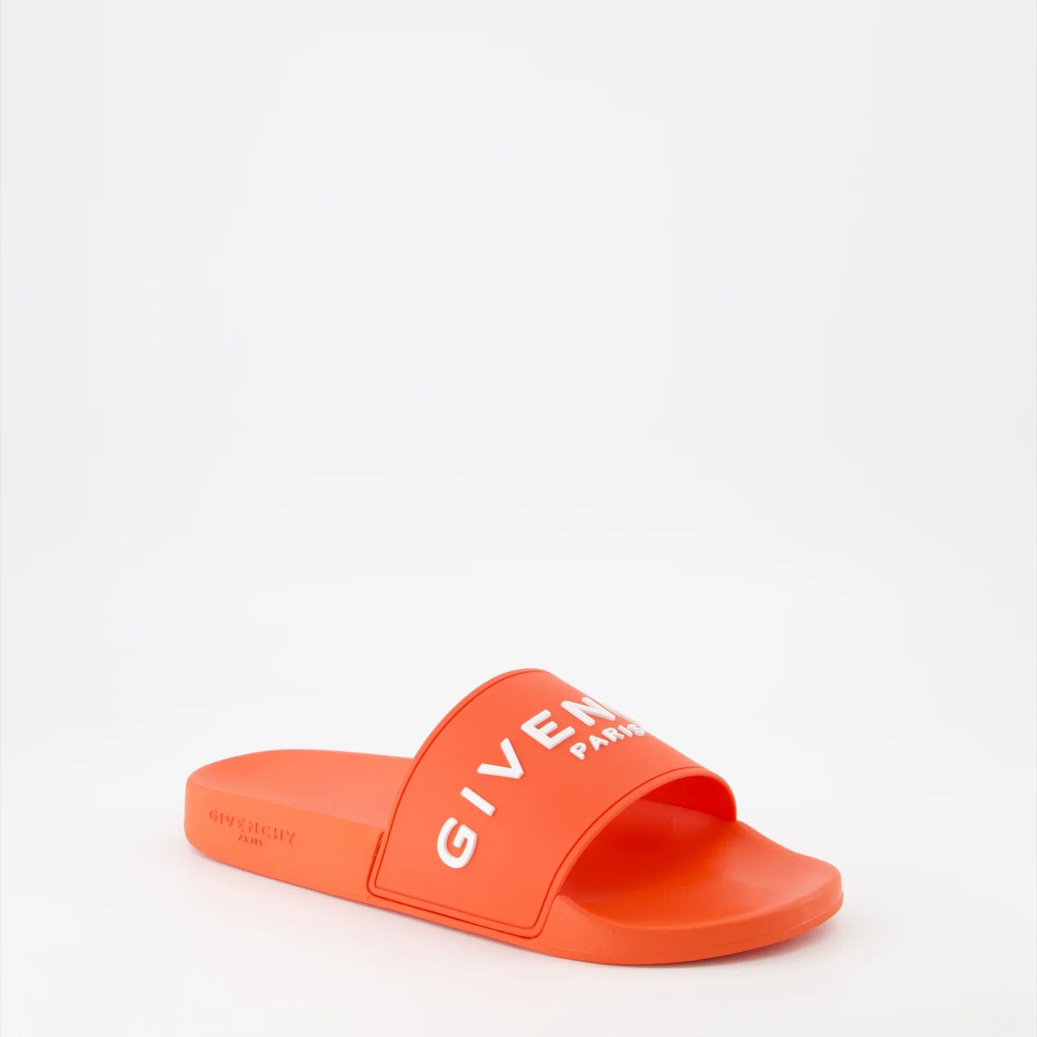 Givenchy o1srvl11e0625 Logo Slides Sandals in Orange Size US 10 / EU 43 - 3 Thumbnail