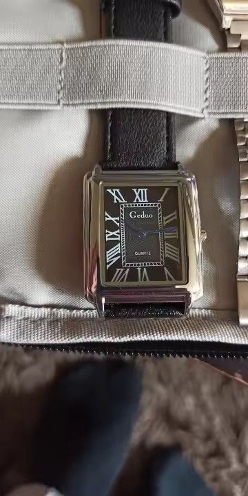 Japanese Brand Classic Roman Dial Quart Watch– Leather Strap Size ONE SIZE - 7 Thumbnail