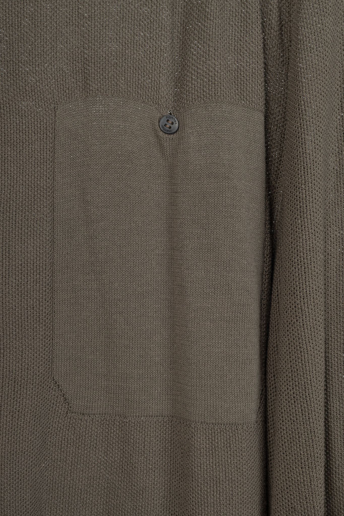hannes roether hannes roether Brown Cotton-Blend Pique-Knit Buttoned Top Size US M / EU 48-50 / 2 - 7 Thumbnail