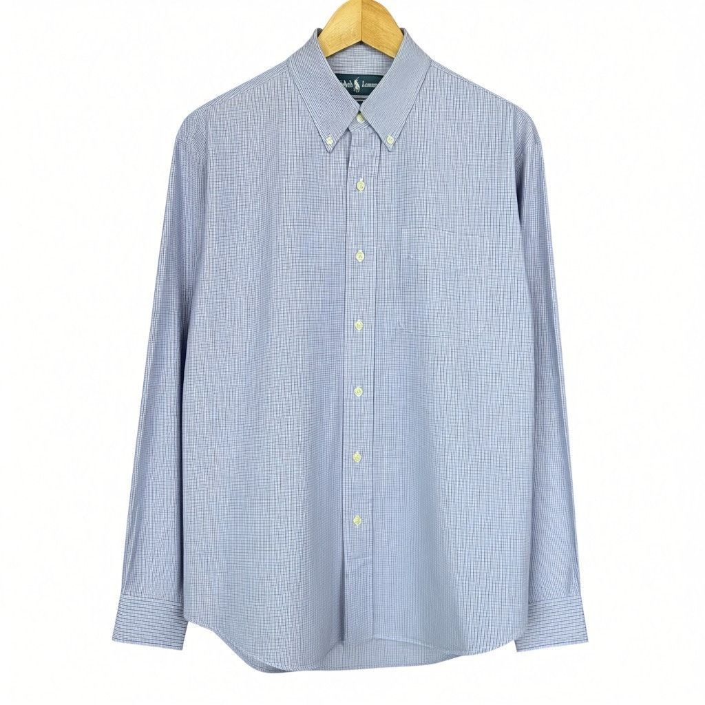 Ralph Lauren Ralph Lauren Vintage Men's L Blue Gingham Button Down Shirt Size US L / EU 52-54 / 3 - 1 Thumbnail