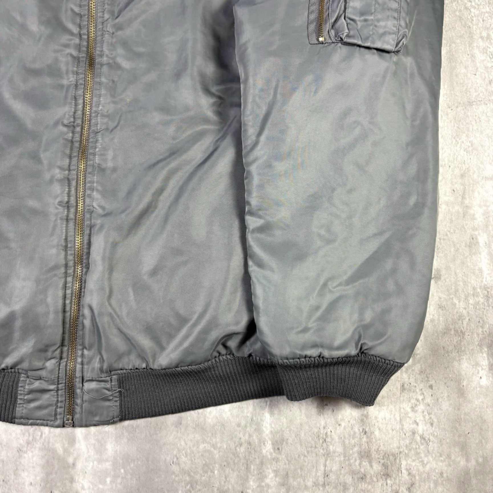 Sean John VINTAGE Sean John Bomber Jacket Gray Full Zip 2XL Mens 90s Military Style Size US XXL / EU 58 / 5 - 5 Thumbnail