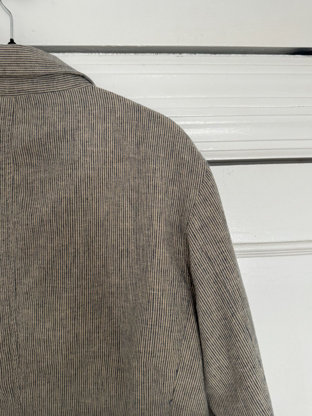 Corridor Corridor Small Natural Linen Ticking Stripe 3 Button Blazer Size 38R - 14 Thumbnail
