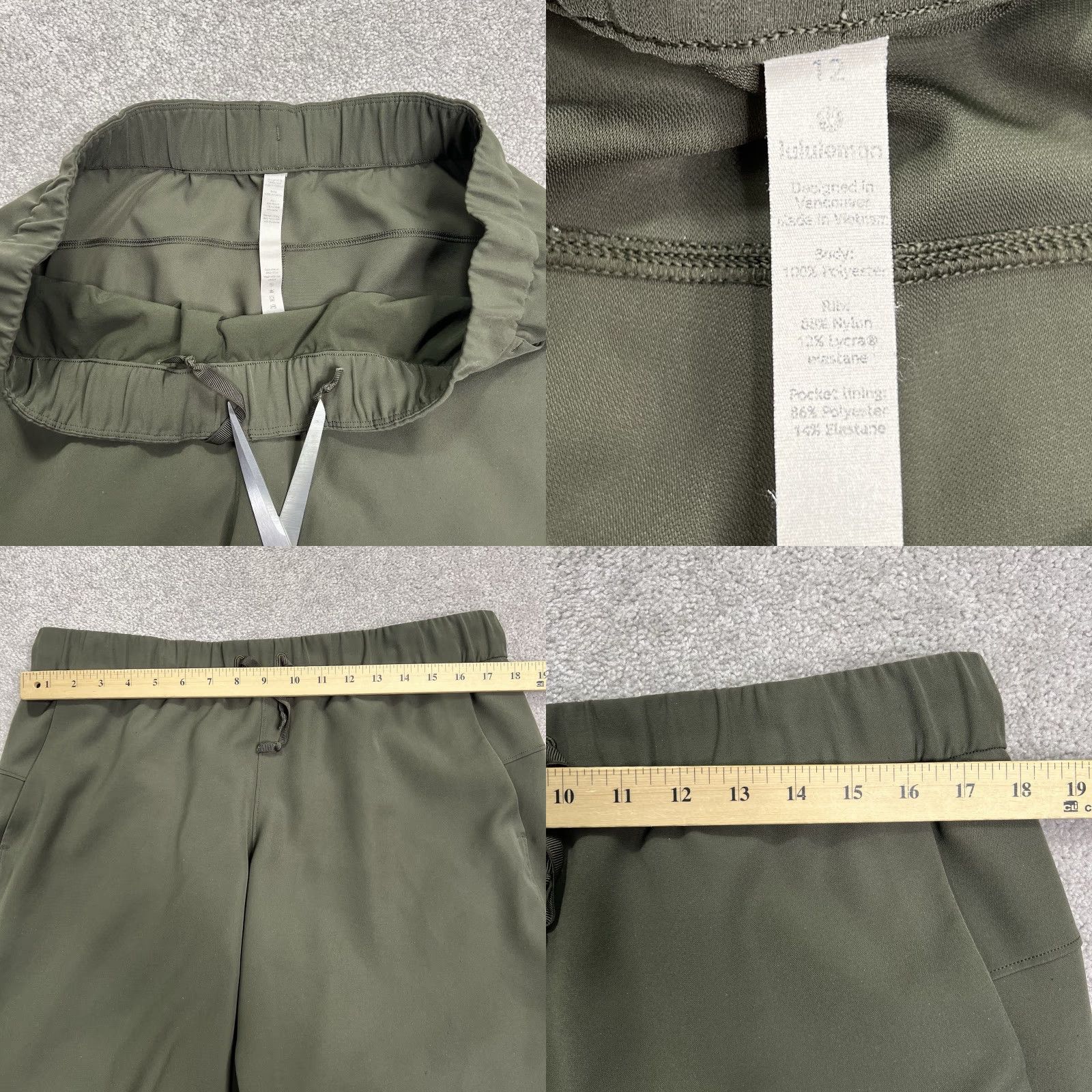 Lululemon Lululemon On The Fly Joggers Pants Women’s 12 Green Lightweight Tapered Stretch Inseam 28” Size 34" / US 12 / IT 48 - 9 Thumbnail