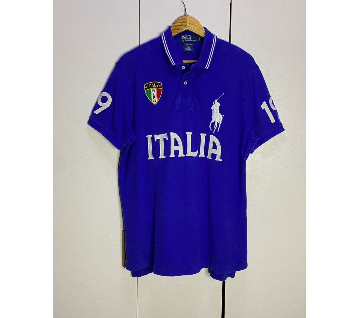 Ralph Lauren × Vintage Ralph Lauren RL Italia Country Blue Chief keef Polo Shirt Size US L / EU 52-54 / 3 - 1 Thumbnail
