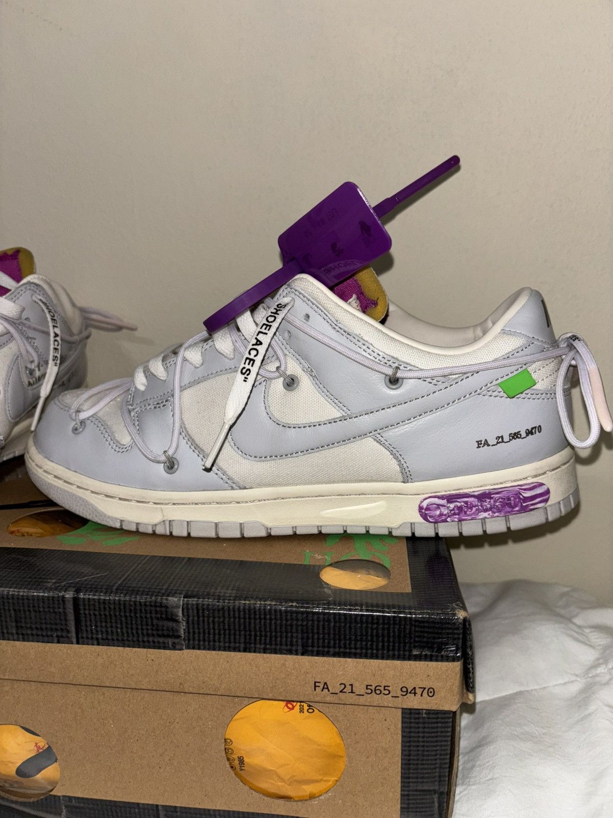 Nike × Off-White Nike Off white Dunk lot 03/50 Size US 10.5 / EU 43-44 - 4 Thumbnail
