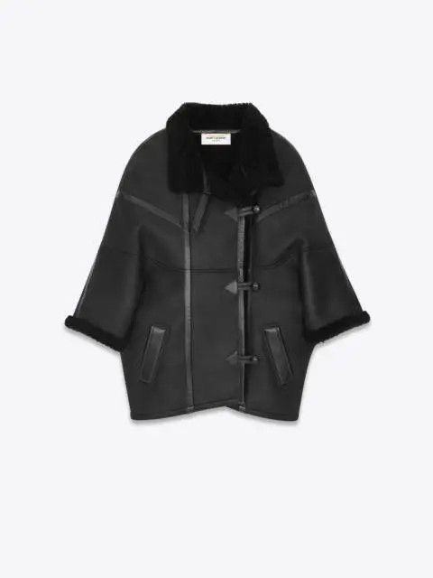 Saint Laurent Paris o1bcso1str1125 Cepe In Shearling in Black Size S / US 4 / IT 40 - 1 Thumbnail